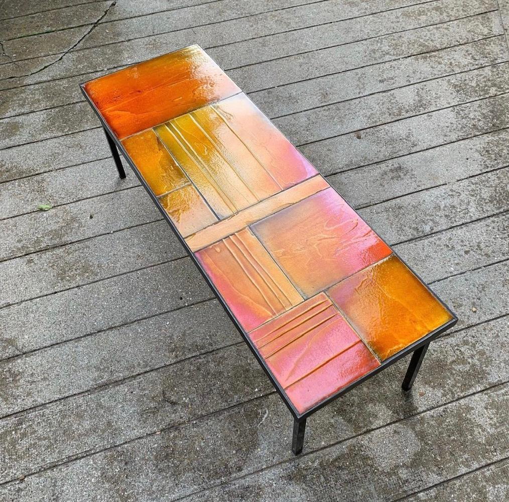 French Ceramic Coffee Table by Roger Capron, Vallauris, France, 1960s For Sale