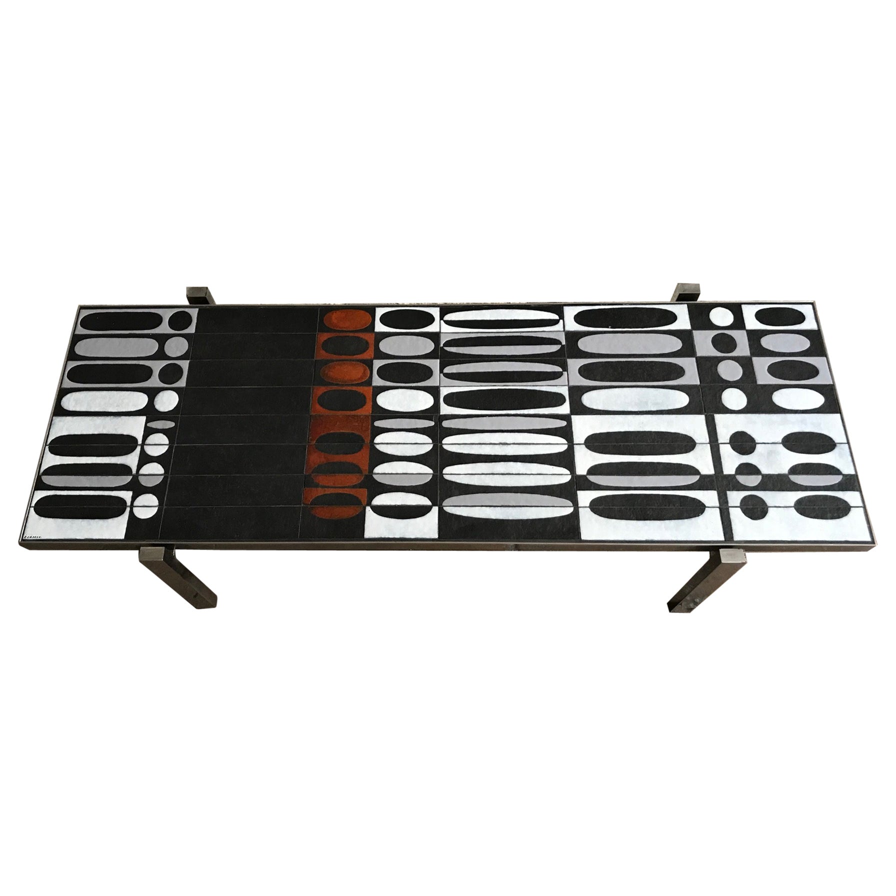 Ceramic Coffee Table by Roger Capron, Vallauris, France, 1960s
