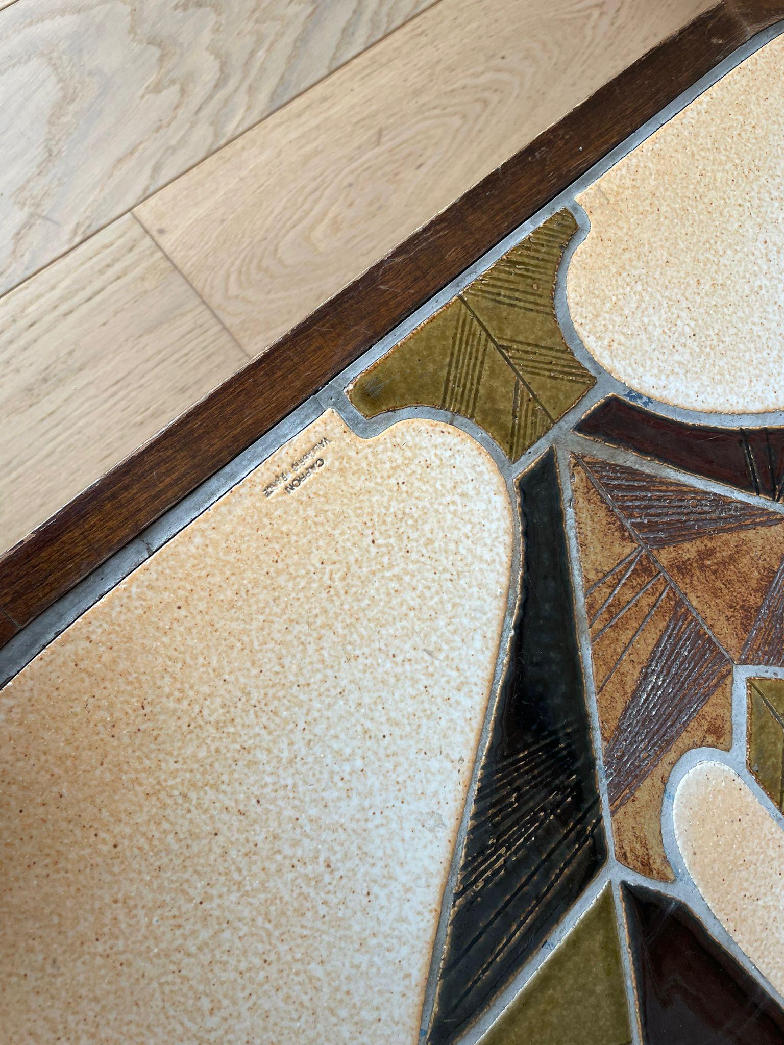 Français Table basse en céramique de Roger Capron, Vallauris, France en vente
