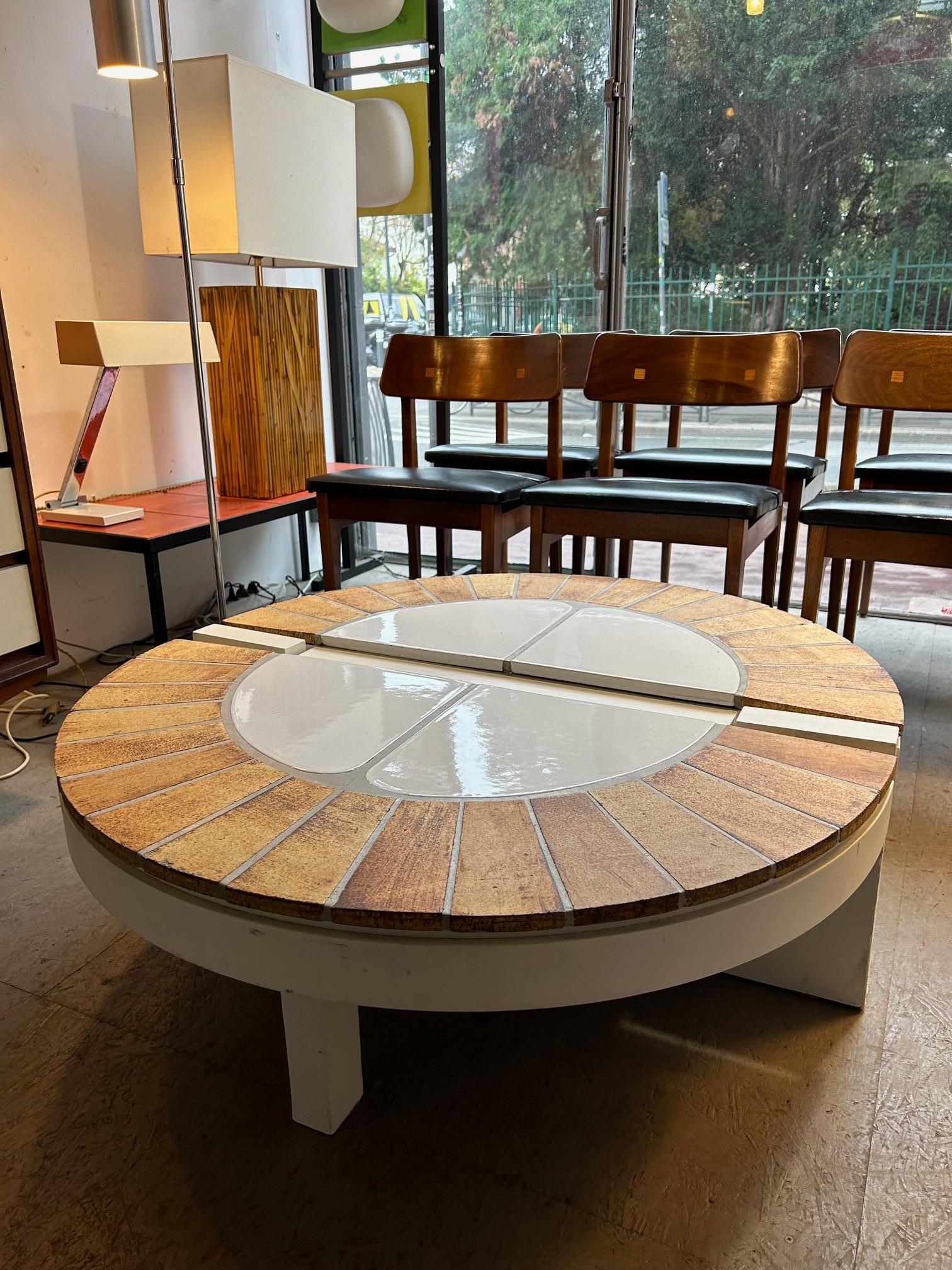 Table basse Eucalyptus de Roger Capron, Vallauris, France, 1970 en vente 3
