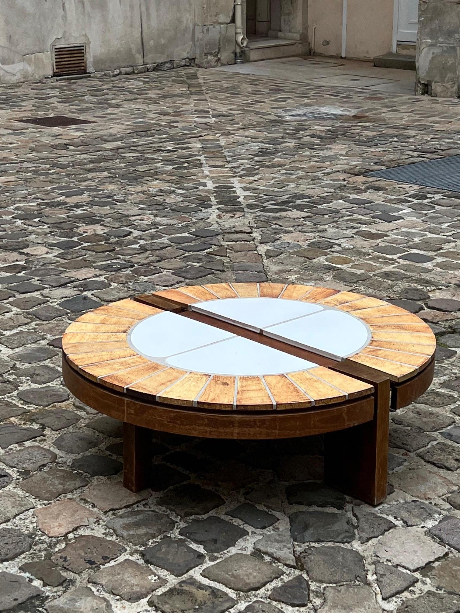 Fin du 20e siècle Table basse Eucalyptus de Roger Capron, Vallauris, France, 1970 en vente