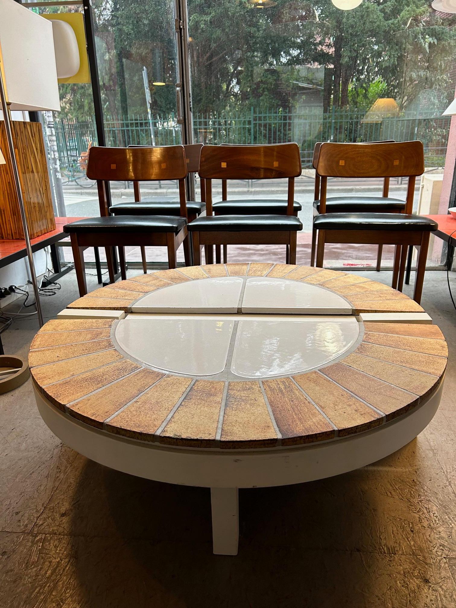 Céramique Table basse Eucalyptus de Roger Capron, Vallauris, France, 1970 en vente