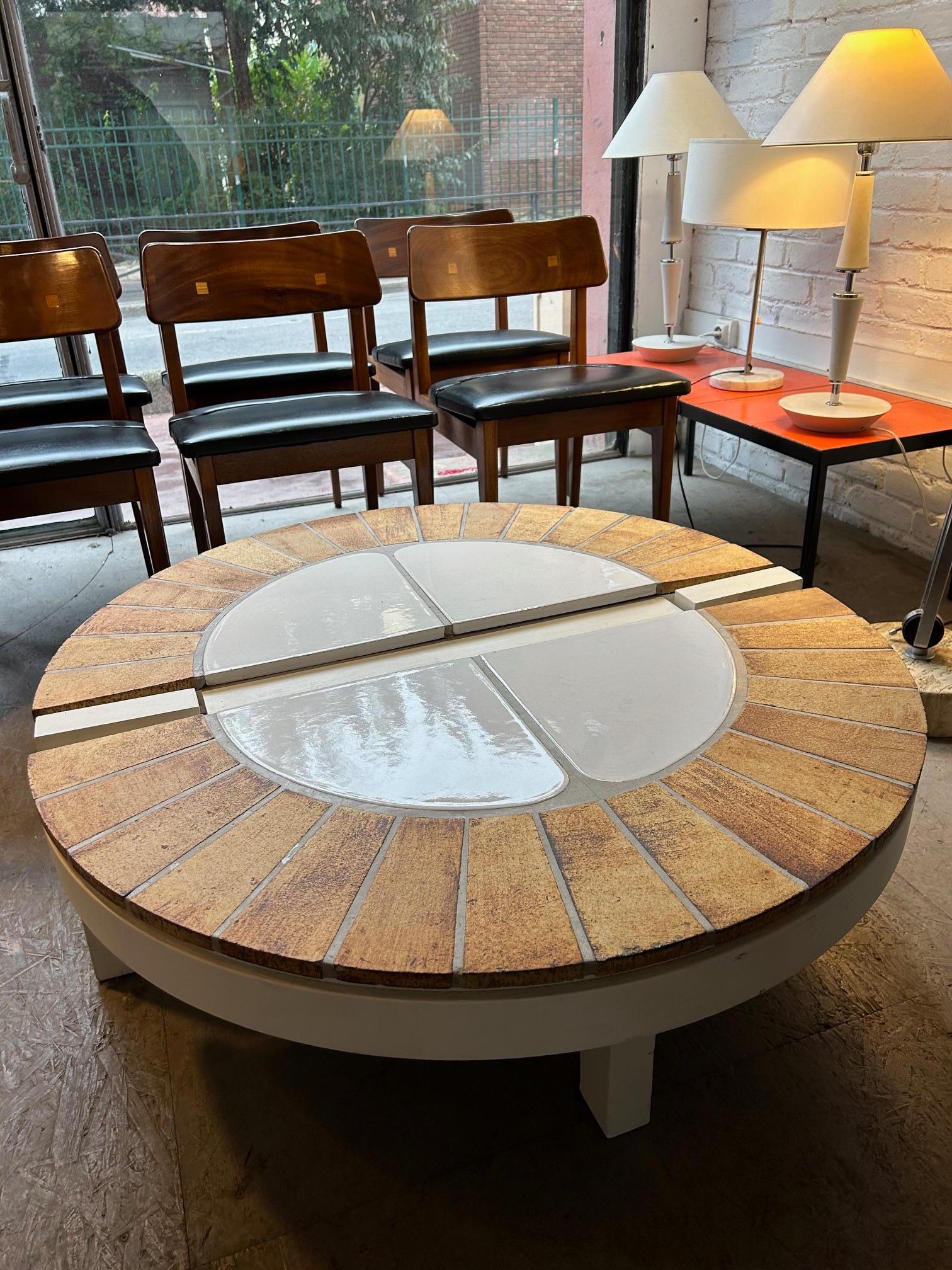 Table basse Eucalyptus de Roger Capron, Vallauris, France, 1970 en vente 2