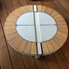 Ceramic Coffee Table "Eucalyptus" by Roger Capron, Vallauris, France, 1970s