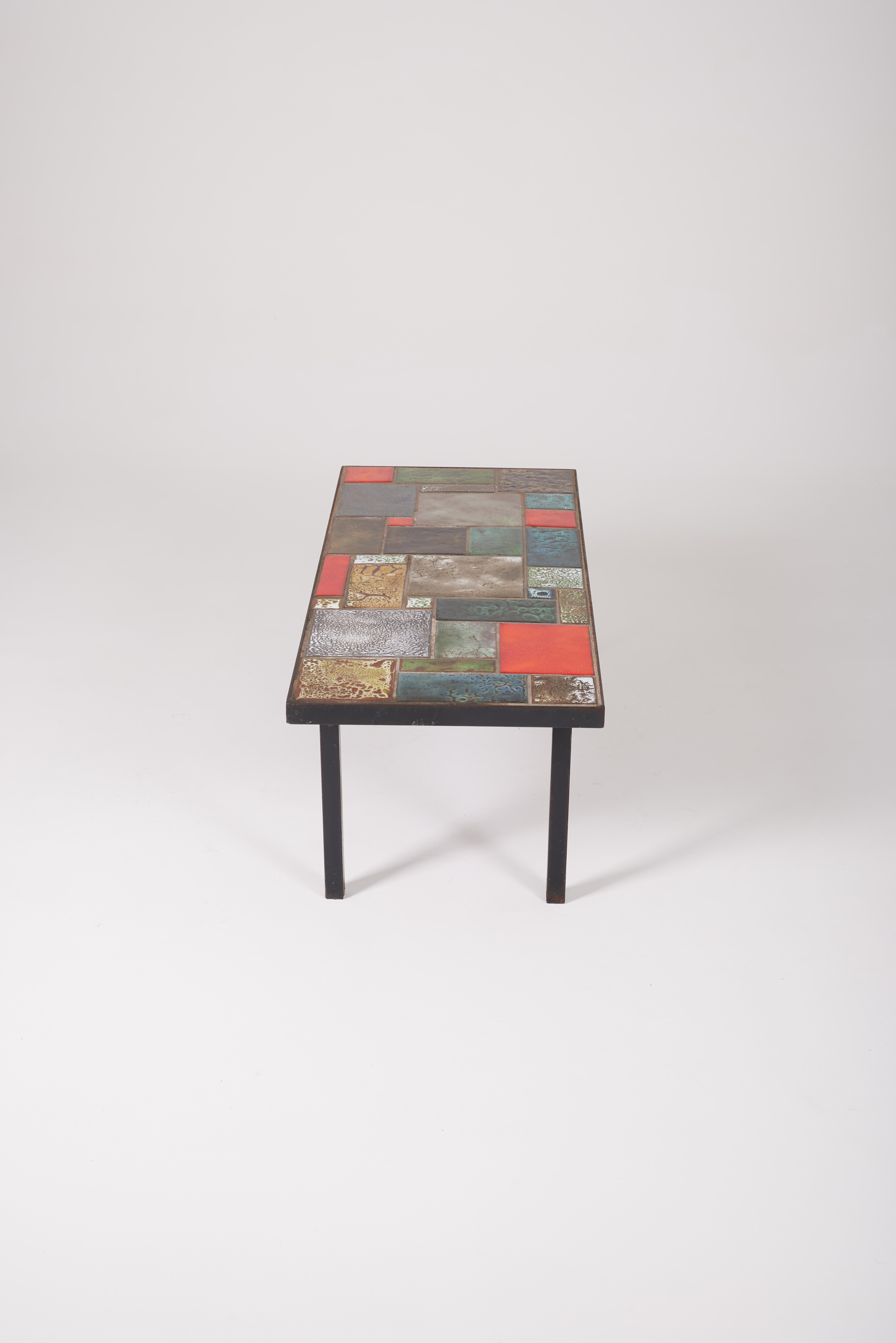 20th Century Ceramic coffee table For Sale