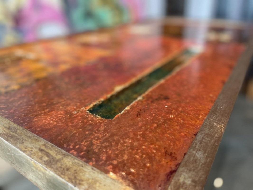 Ceramic Coffee Table in Lava Stone by Robert and Jean Cloutier Frères, 1950s For Sale 13