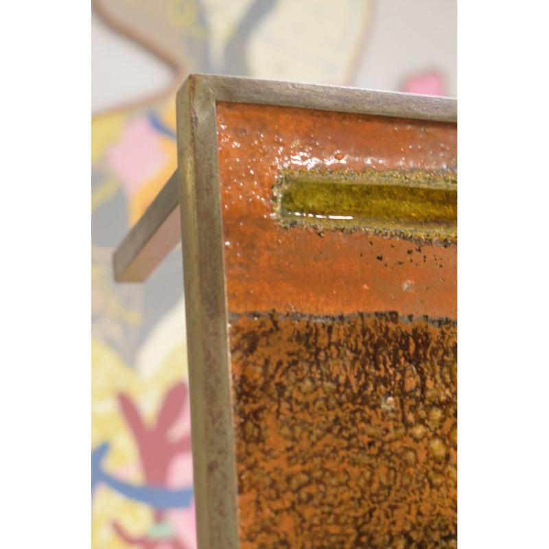 Table basse en céramique et pierre de lave par Robert et Jean Cloutier Frères en vente 3