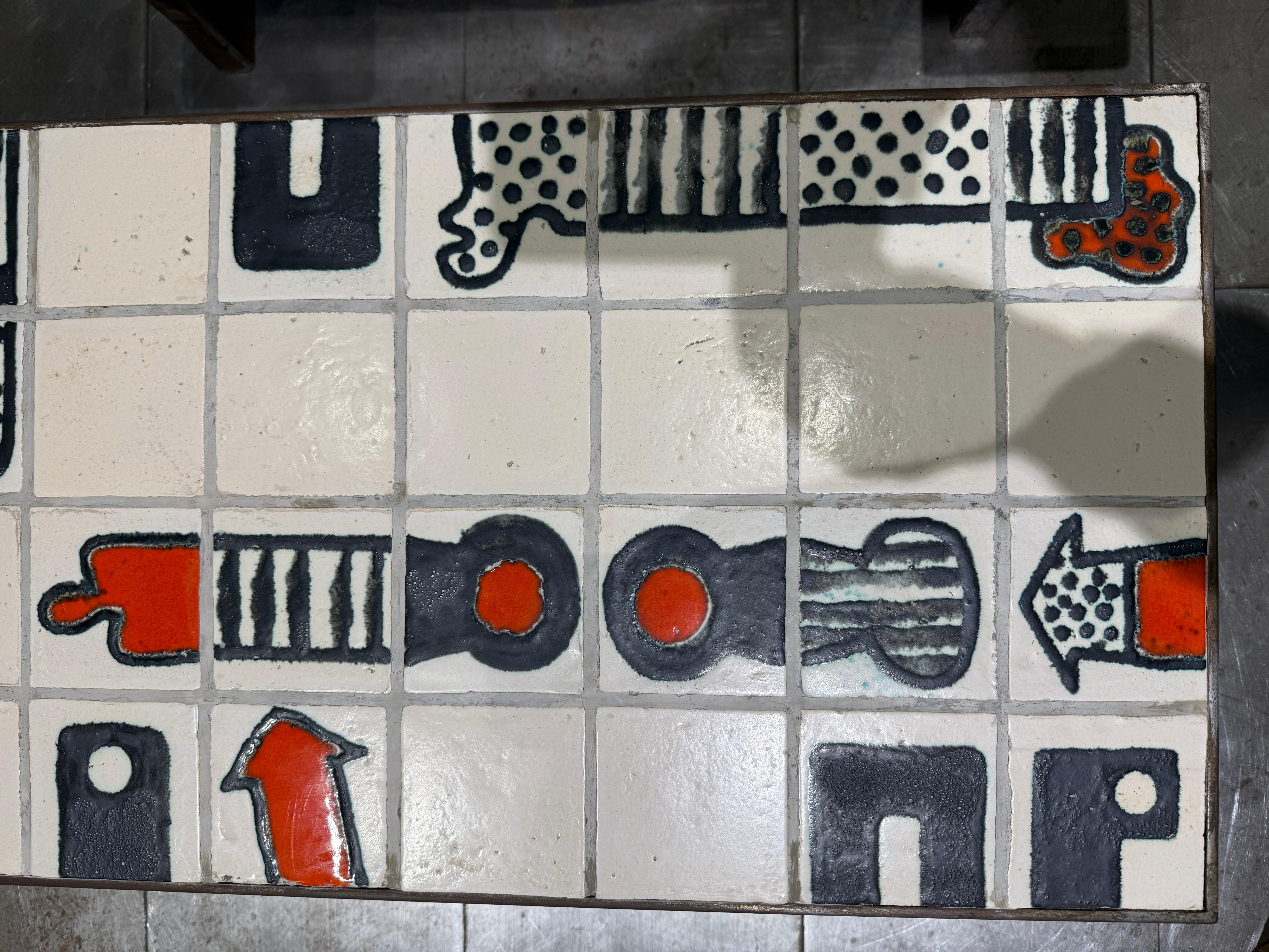 Tavolino in ceramica Jacques Blin Francia 1970 In condizioni buone in vendita a PARIS, FR