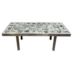 Table basse en céramique Jacques Blin France circa 1960