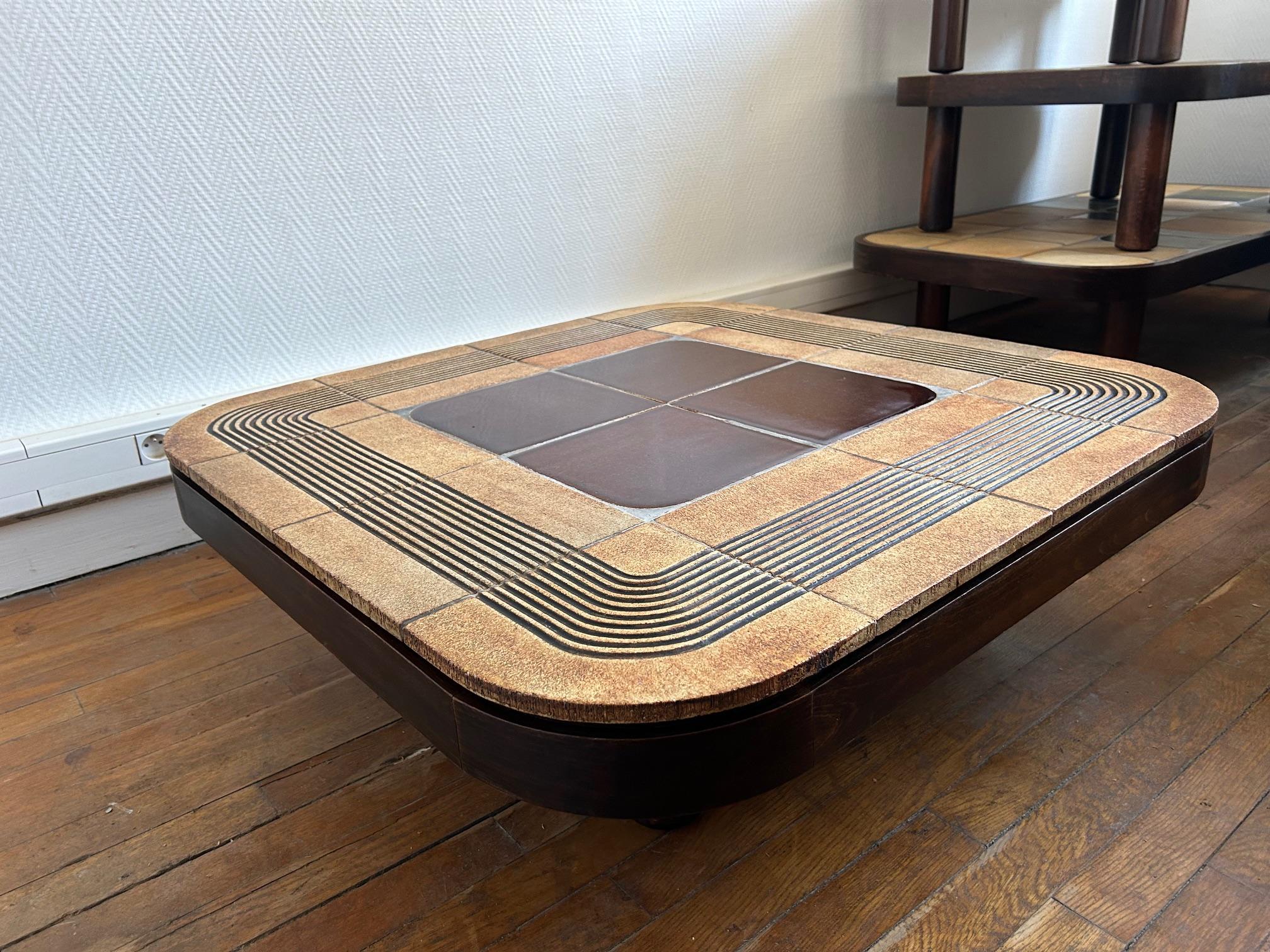 French Ceramic coffee table 