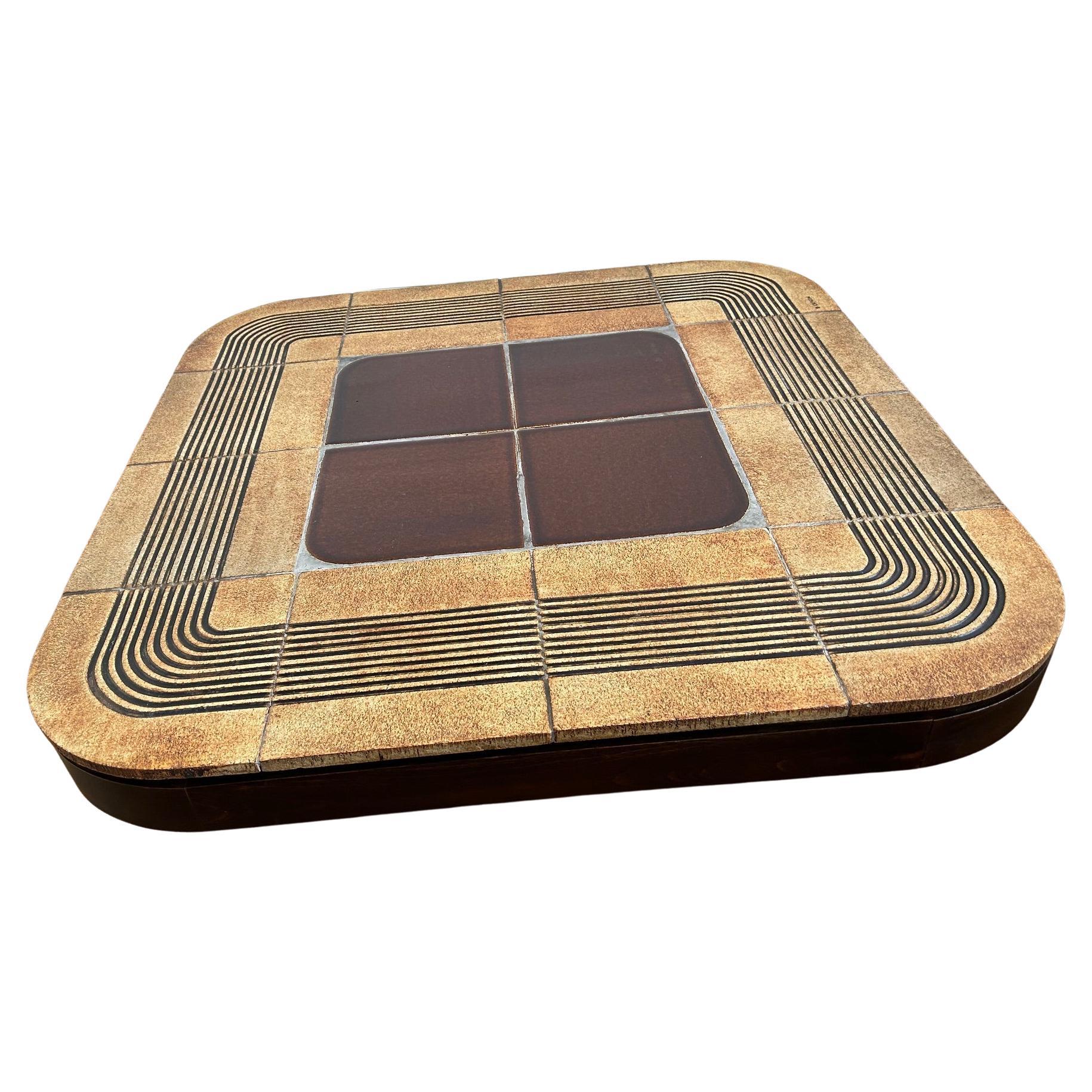 Ceramic coffee table "mambo" by Roger Capron, France, 1970's  For Sale