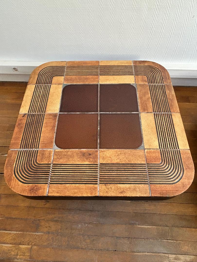 Ceramic Coffee Table "Mambo", Roger Capron, France, Early 1970s