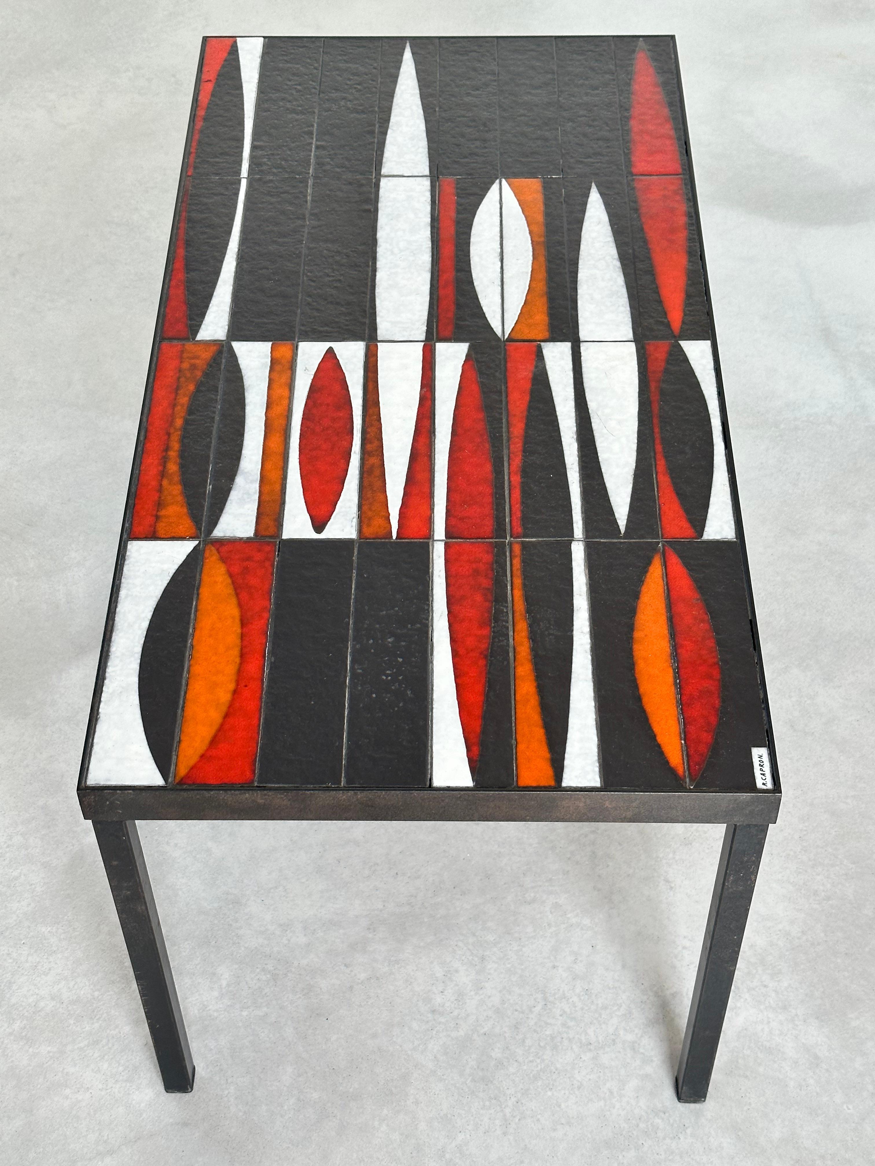 Table basse en céramique « Navette » de Roger Capron, Vallauris, France, années 1960 3