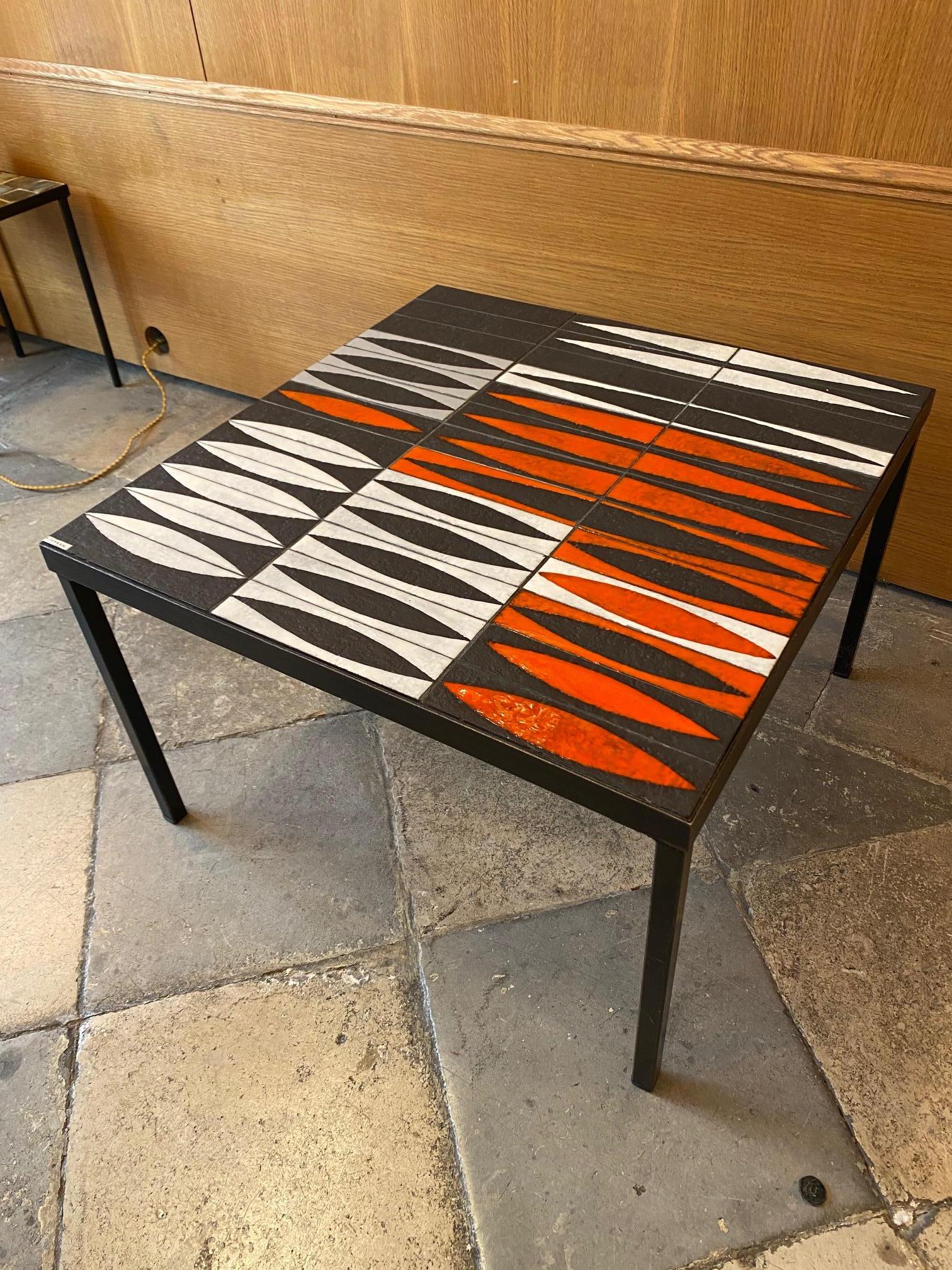 Metal Ceramic Coffee Table 
