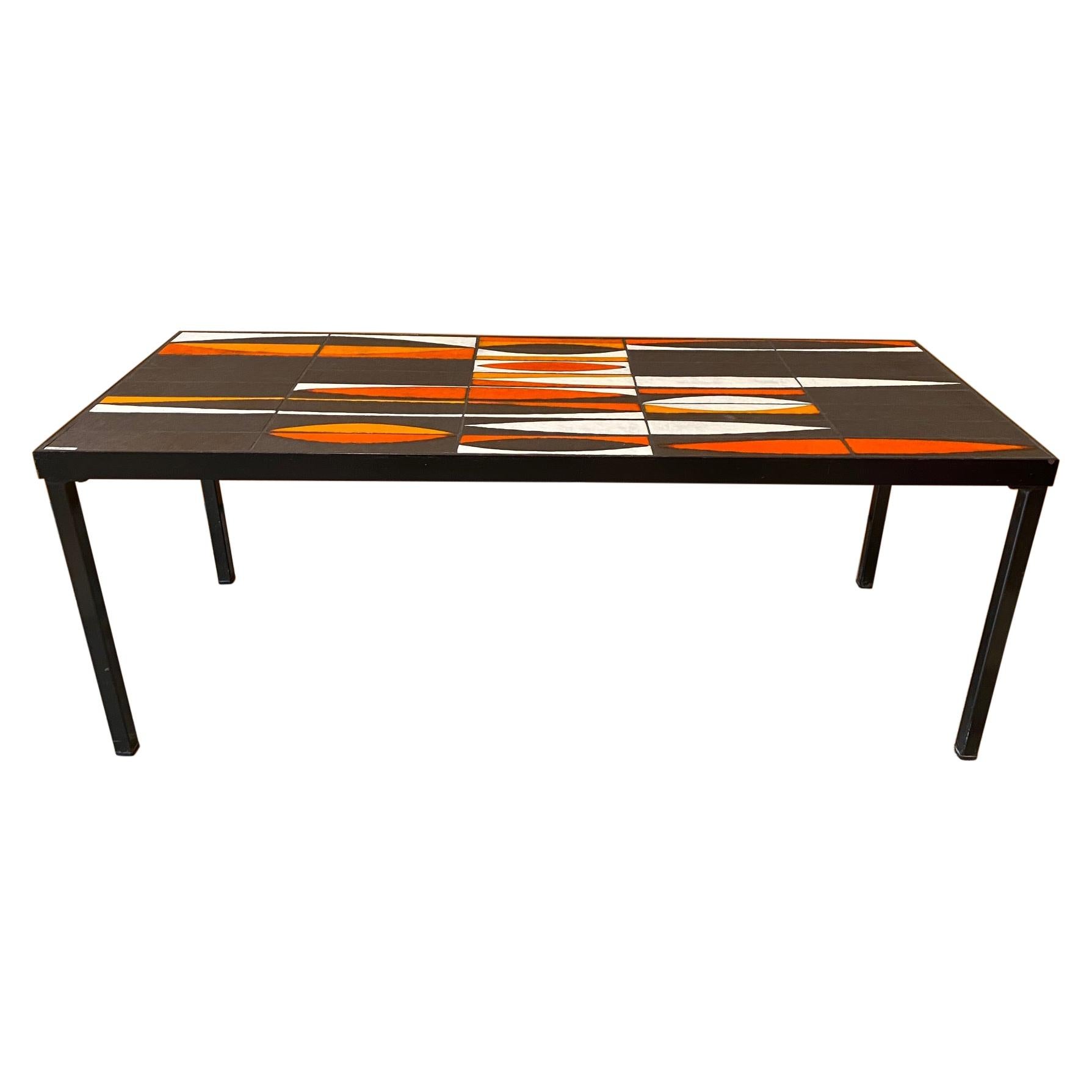 Ceramic Coffee Table "Navettes" by Roger Capron, France, 1960s