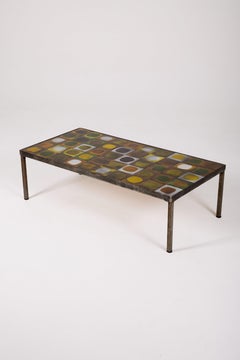 Table basse en céramique 'Planète' par Roger Capron, années 1960