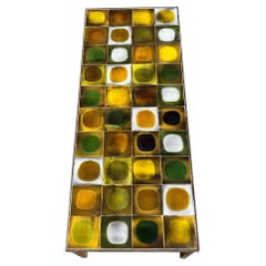 Vintage Ceramic Coffee Table "Planètes" by Roger Capron, Vallauris, France, 1960s