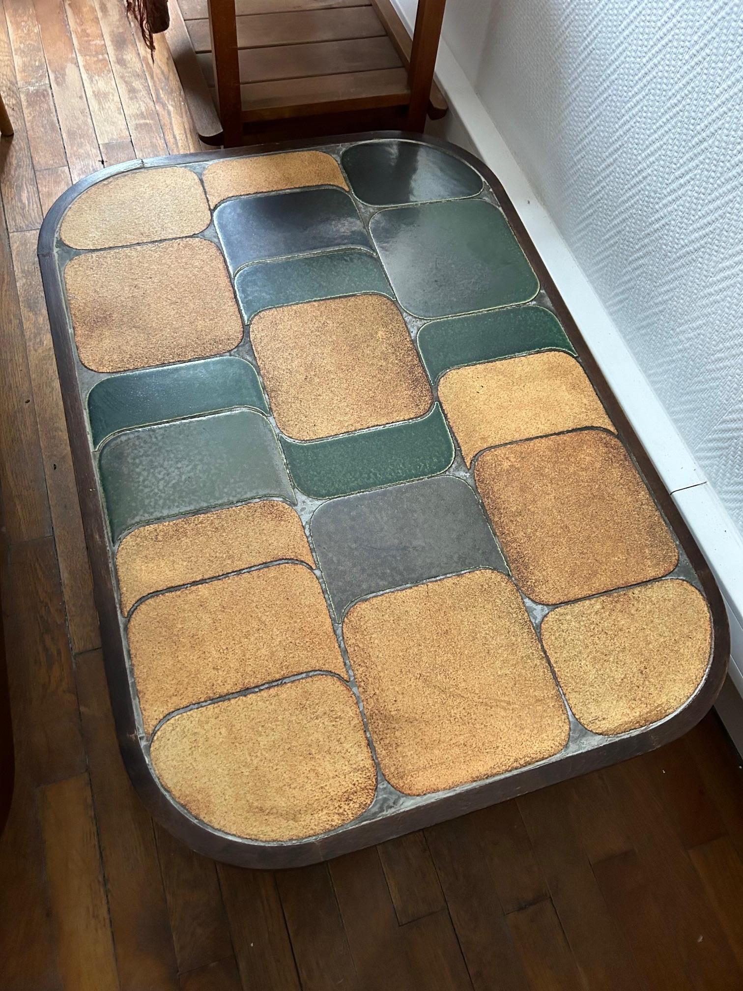 Moderne Table basse Shogun de Roger Capron, France, années 1960 en vente