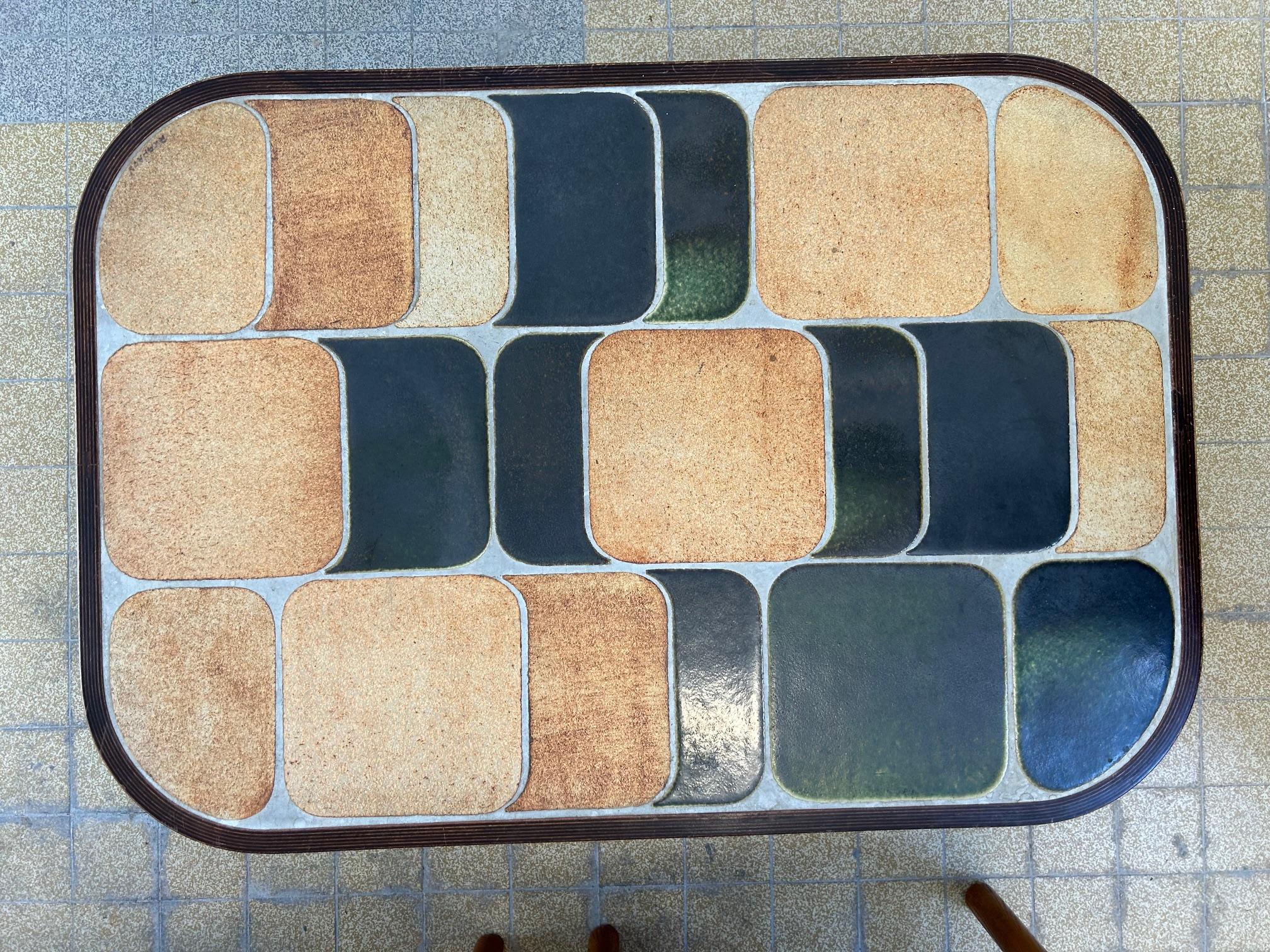 Moderne Table basse Shogun de Roger Capron, France, années 1960 en vente