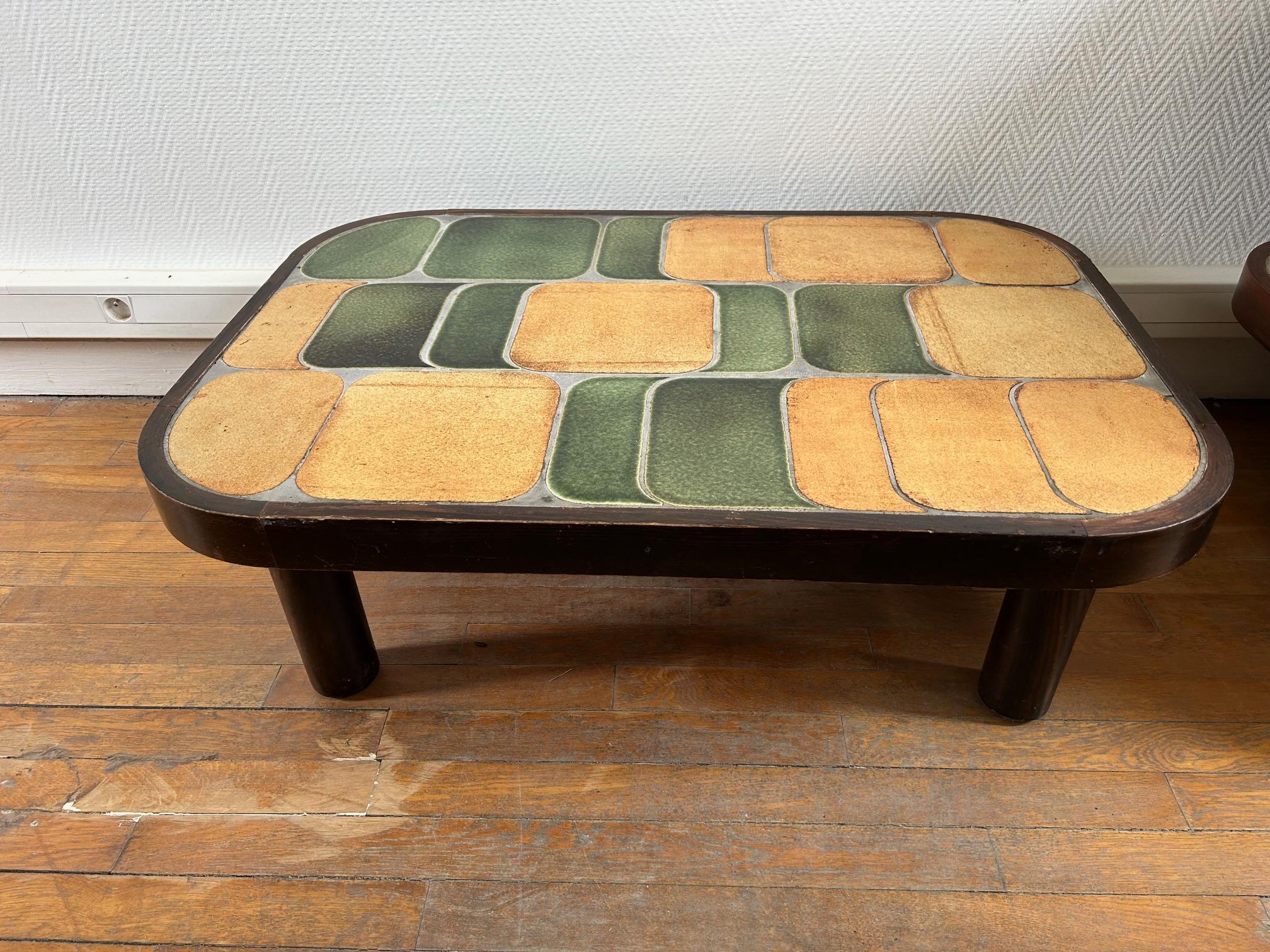 Français Table basse Shogun de Roger Capron, France, années 1960