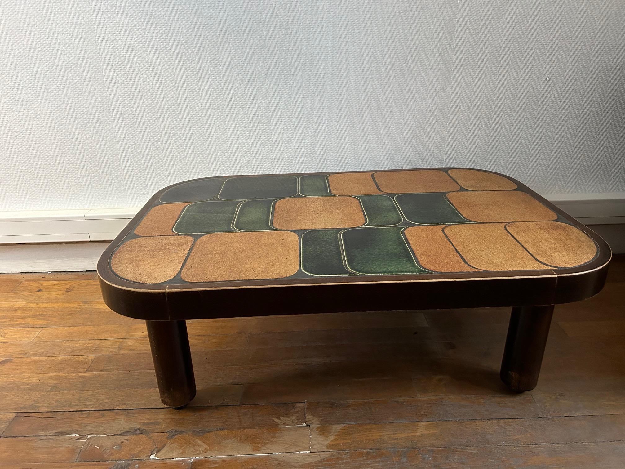 Français Table basse Shogun de Roger Capron, France, années 1960 en vente