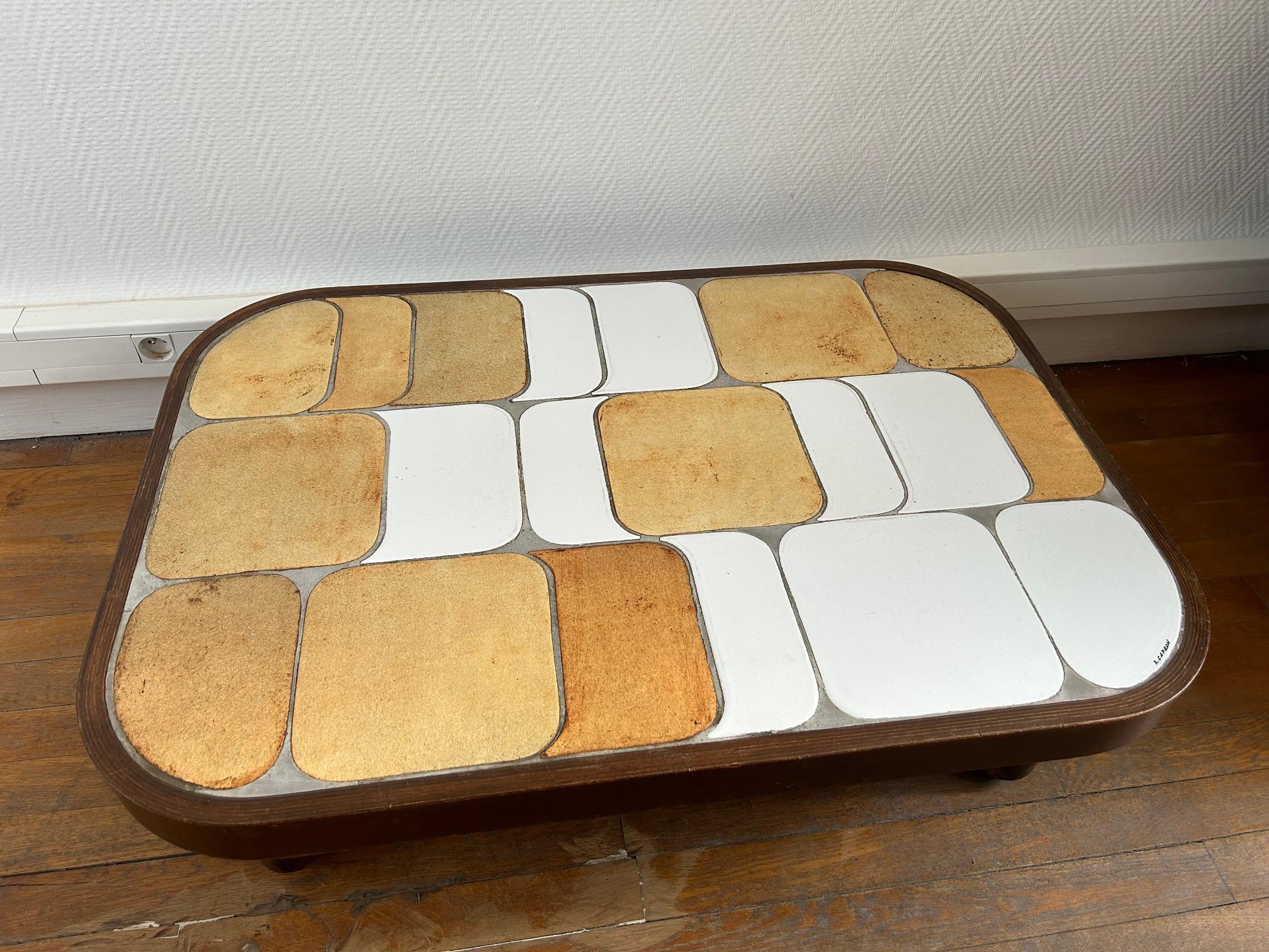 French Ceramic coffee table 