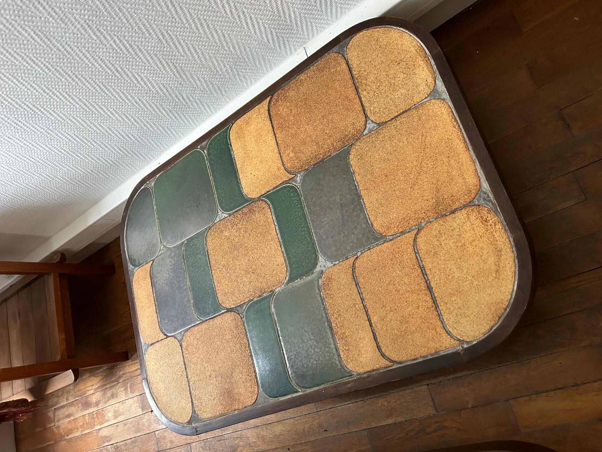 Français Table basse Shogun de Roger Capron, France, années 1960 en vente