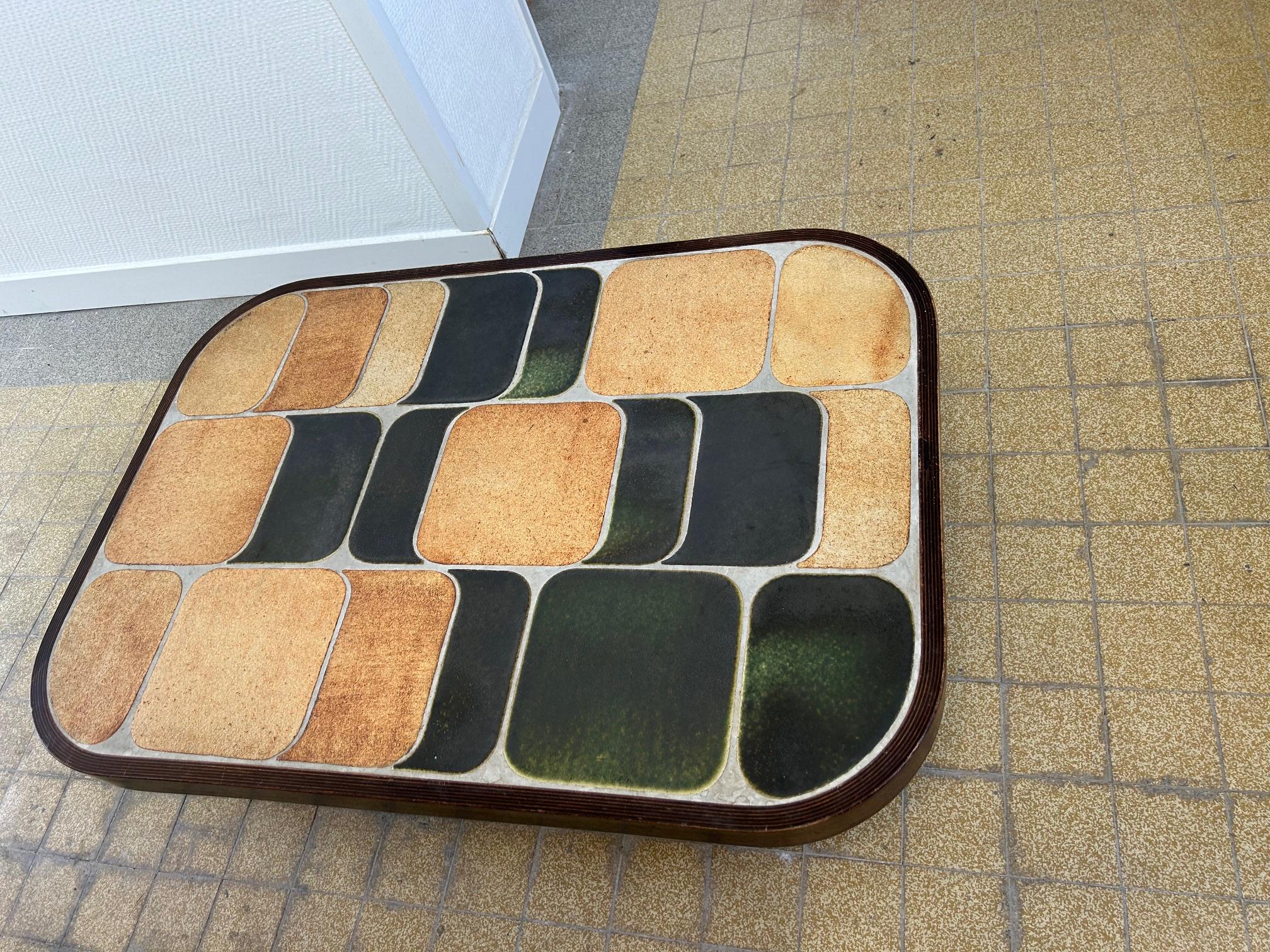 Français Table basse Shogun de Roger Capron, France, années 1960 en vente