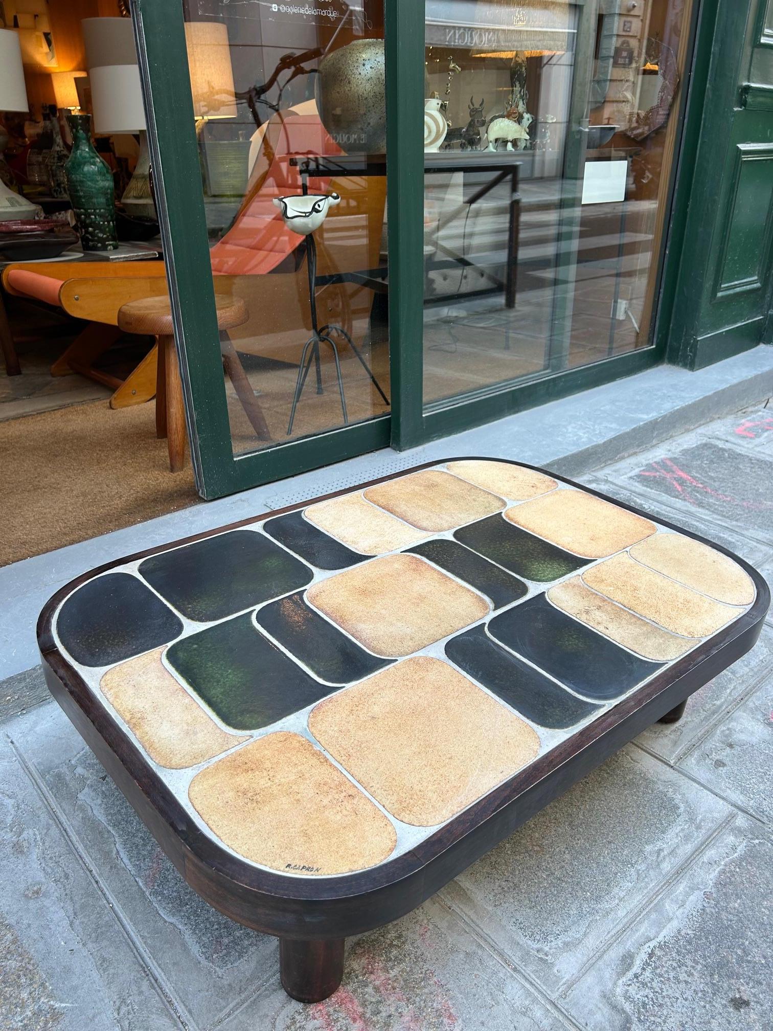 Français Table basse Shogun de Roger Capron, France, années 1960 en vente