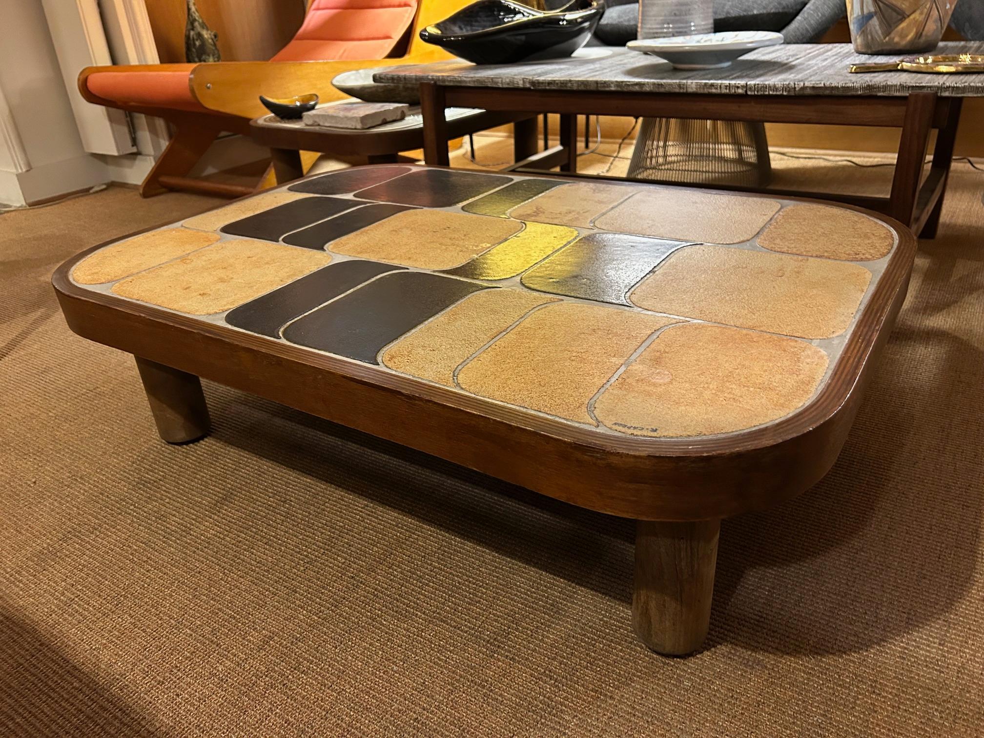 Français Table basse Shogun de Roger Capron, France, années 1960 en vente