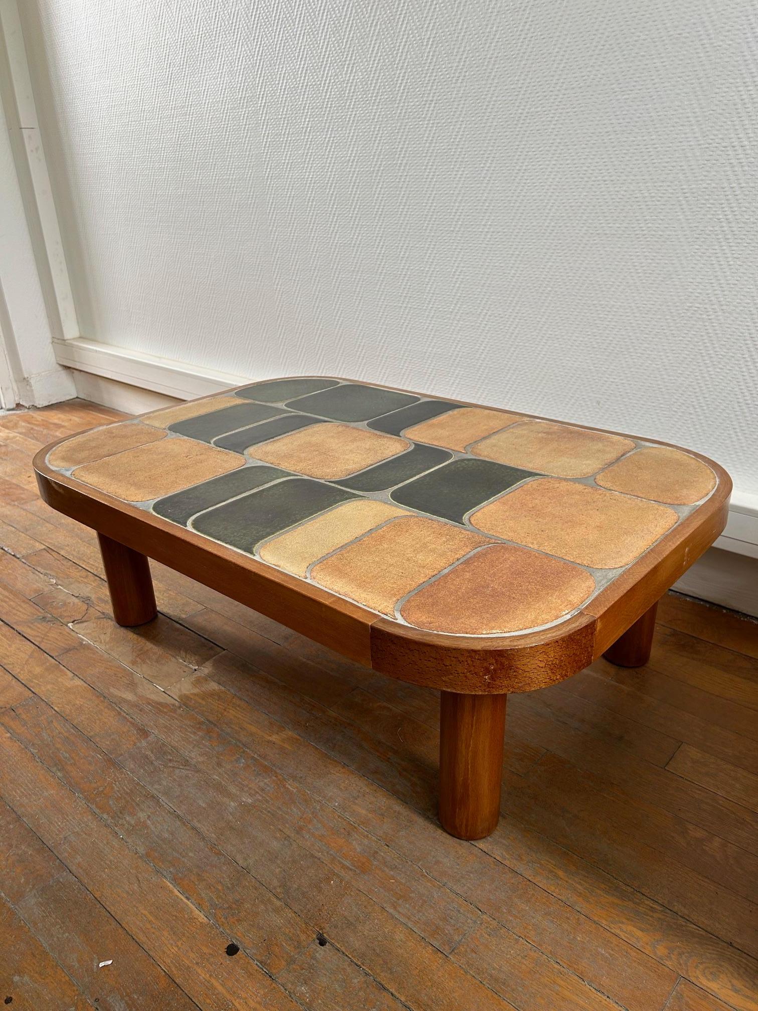 Table basse Shogun de Roger Capron, France, années 1960 Bon état à Paris, FR