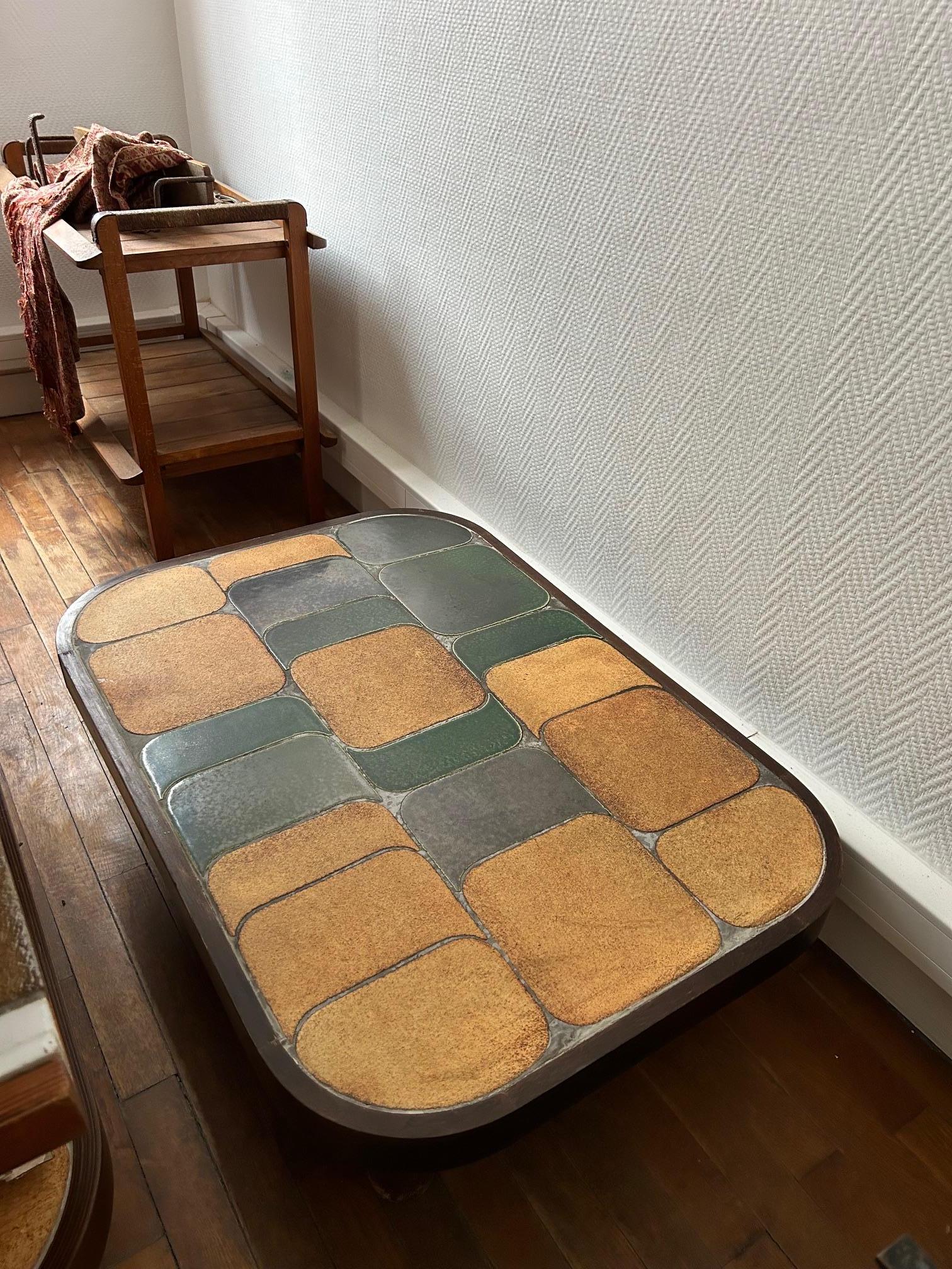Milieu du XXe siècle Table basse Shogun de Roger Capron, France, années 1960 en vente