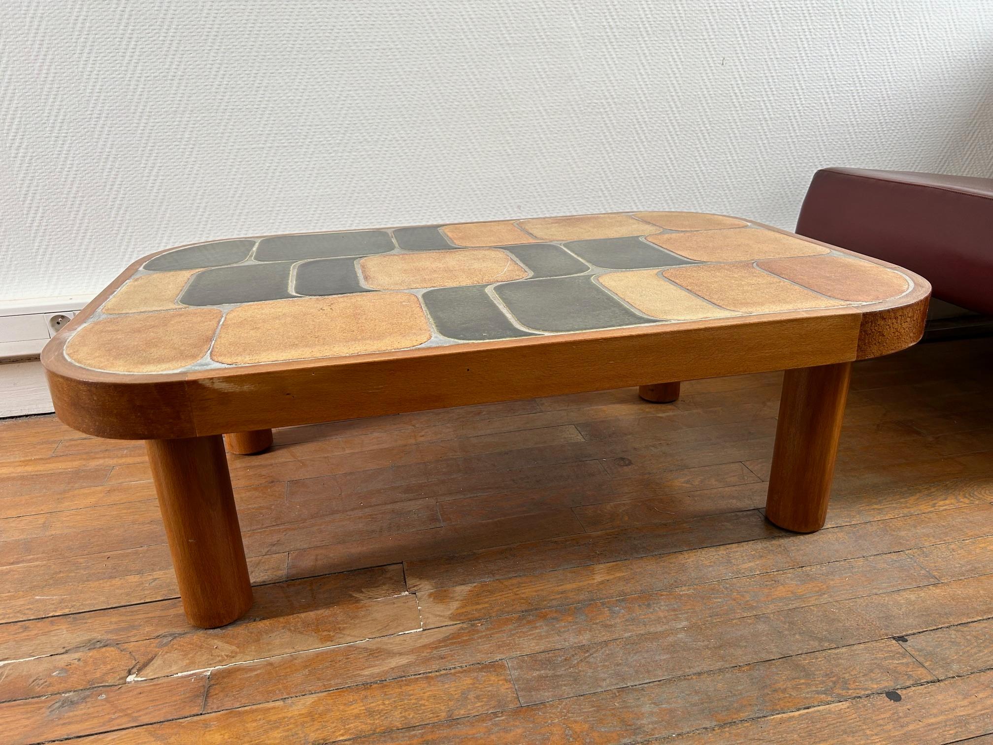 Céramique Table basse Shogun de Roger Capron, France, années 1960