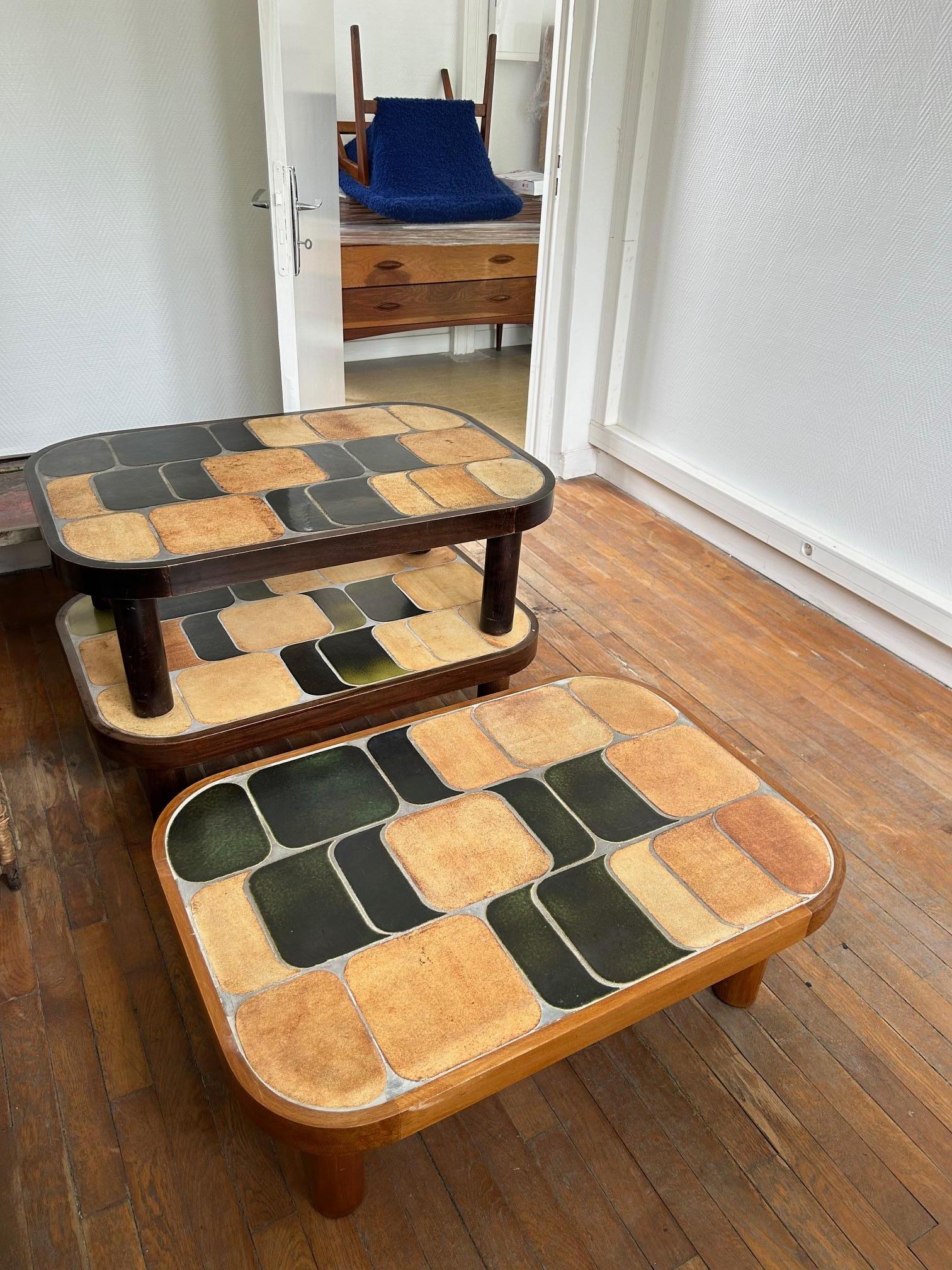 Table basse Shogun de Roger Capron, France, années 1960 2