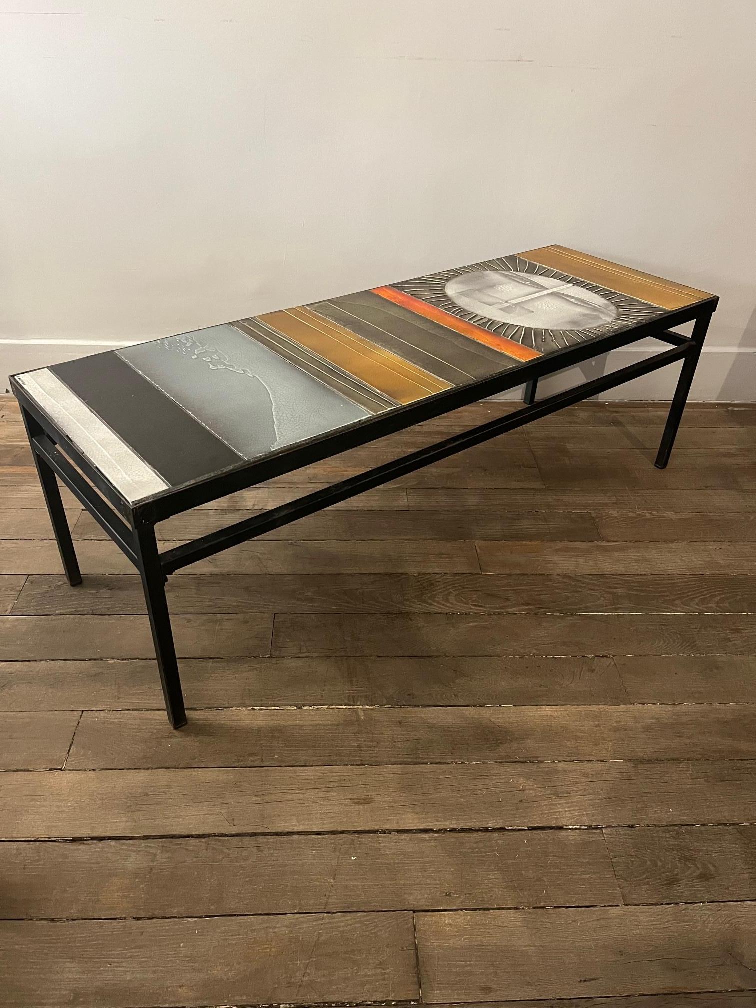 Glazed Ceramic Coffee Table 