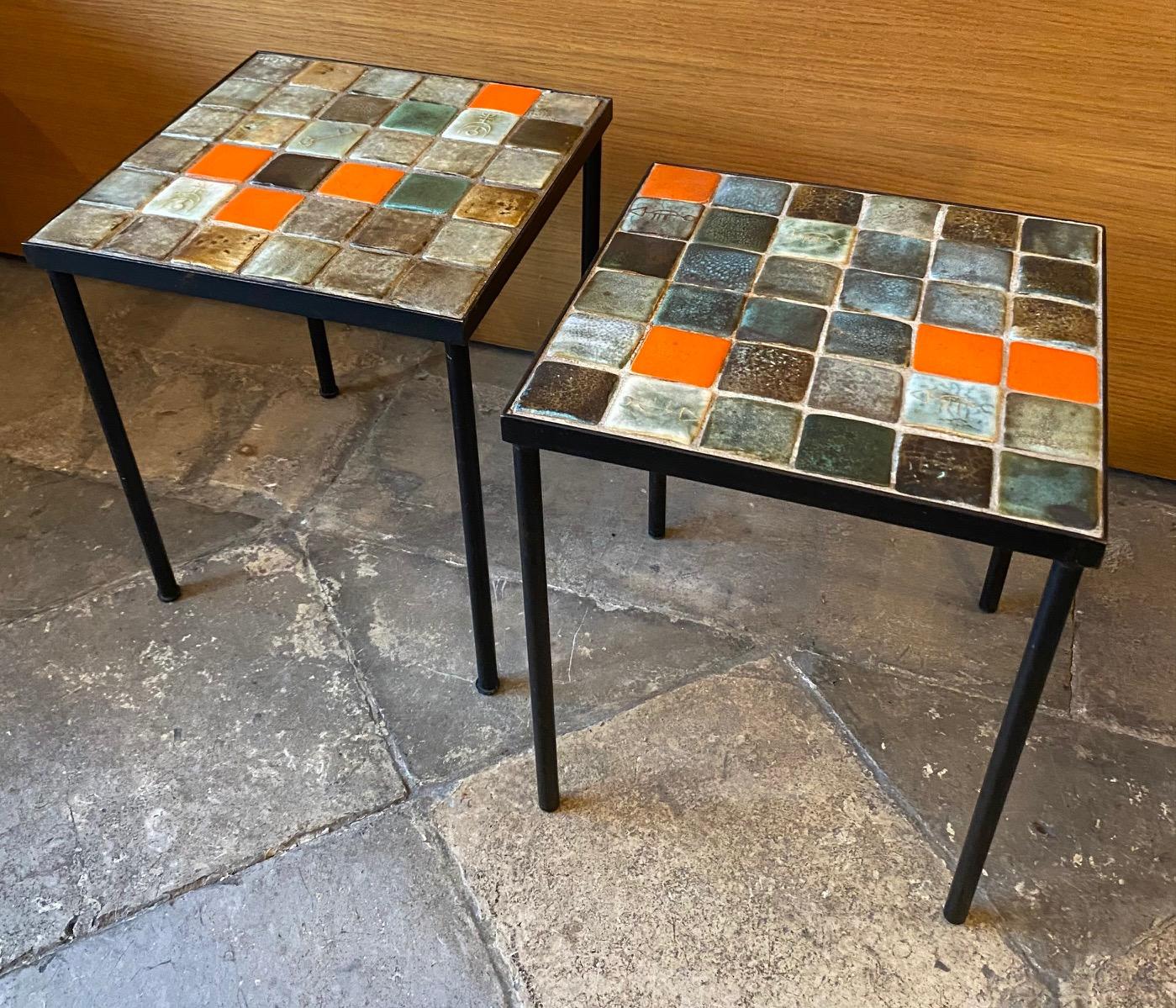 Ceramic Coffee Tables by Les 2 Potiers, France, 1960s In Good Condition For Sale In Paris, FR