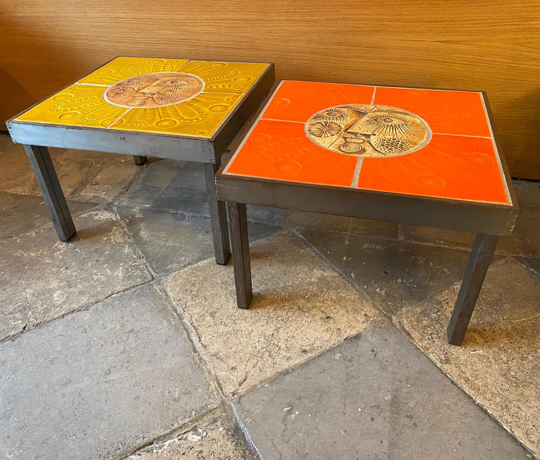 Ceramic Coffee Tables by Roger Capron, Vallauris, South of France, 1970s In Good Condition In Paris, FR