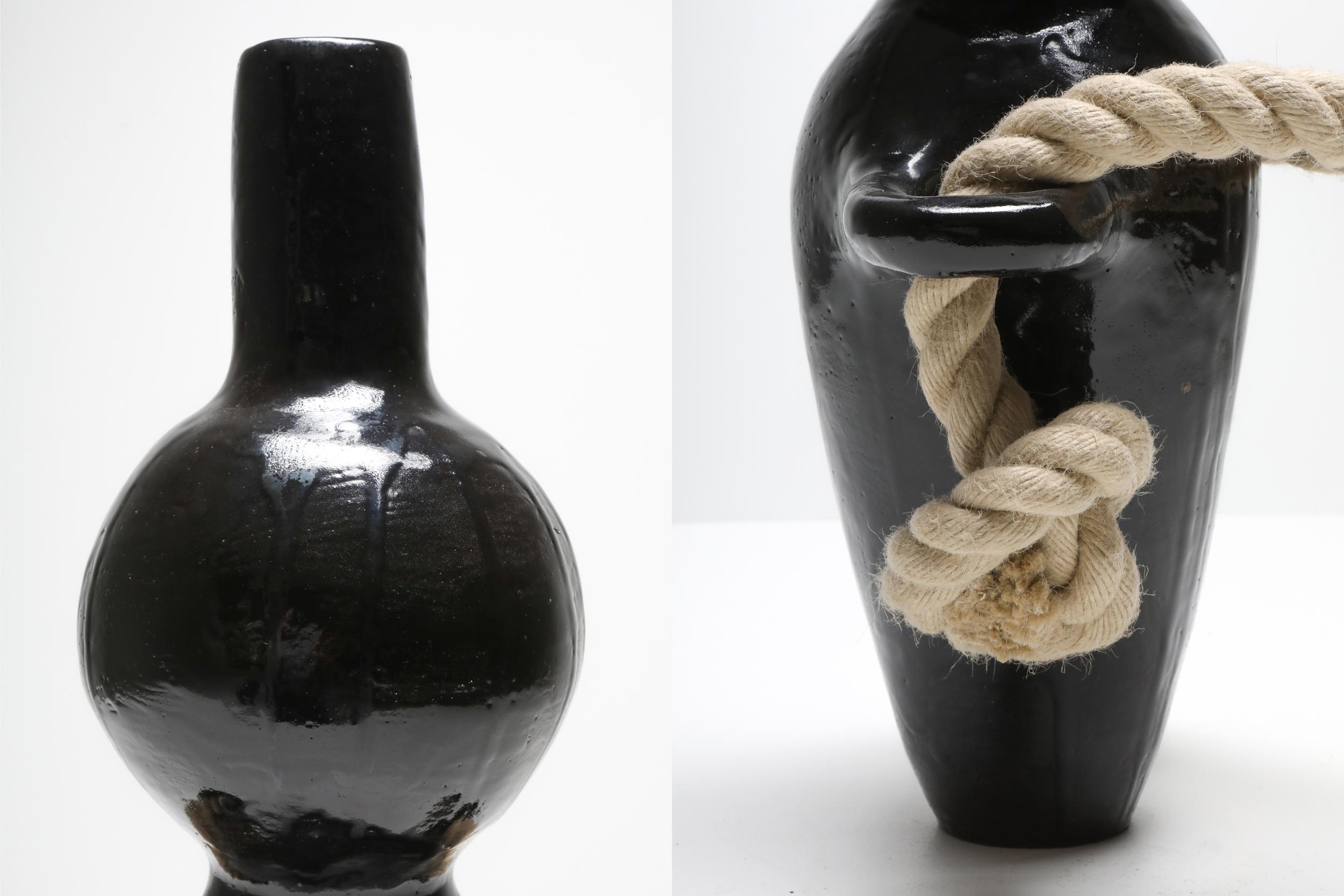 Ceramic Collectible Design Vase with Rope Detail by Harvey Bouterse 3