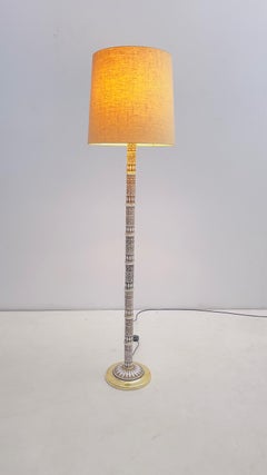 Ceramic collector floorlamp by Ugo Zaccagnini