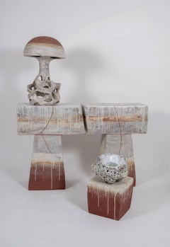 Keramische Konsole "Aztèque" von Agnès Debizet, Einzelstück, 2022