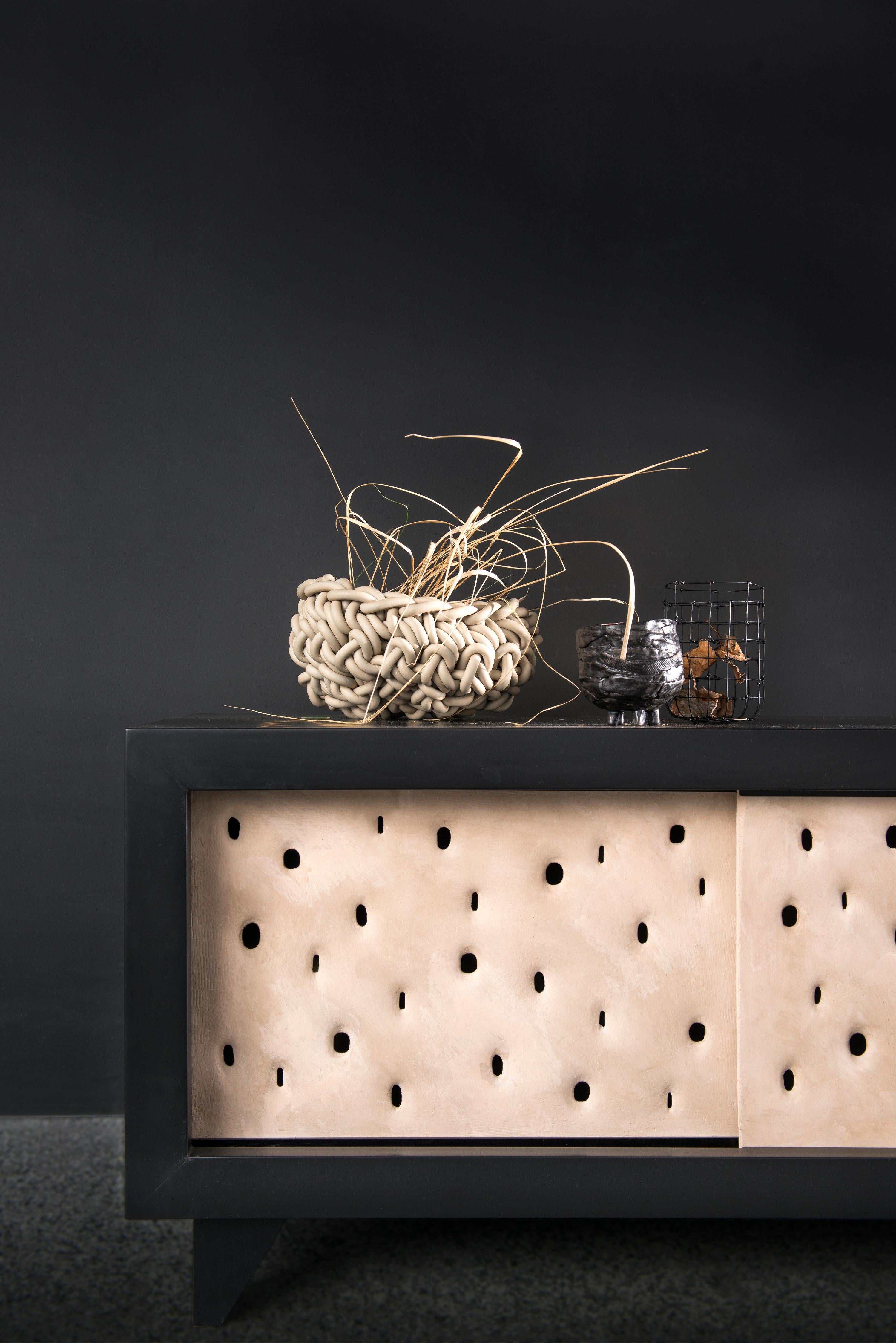 Clay Ceramic Contemporary Cabinet by FAINA