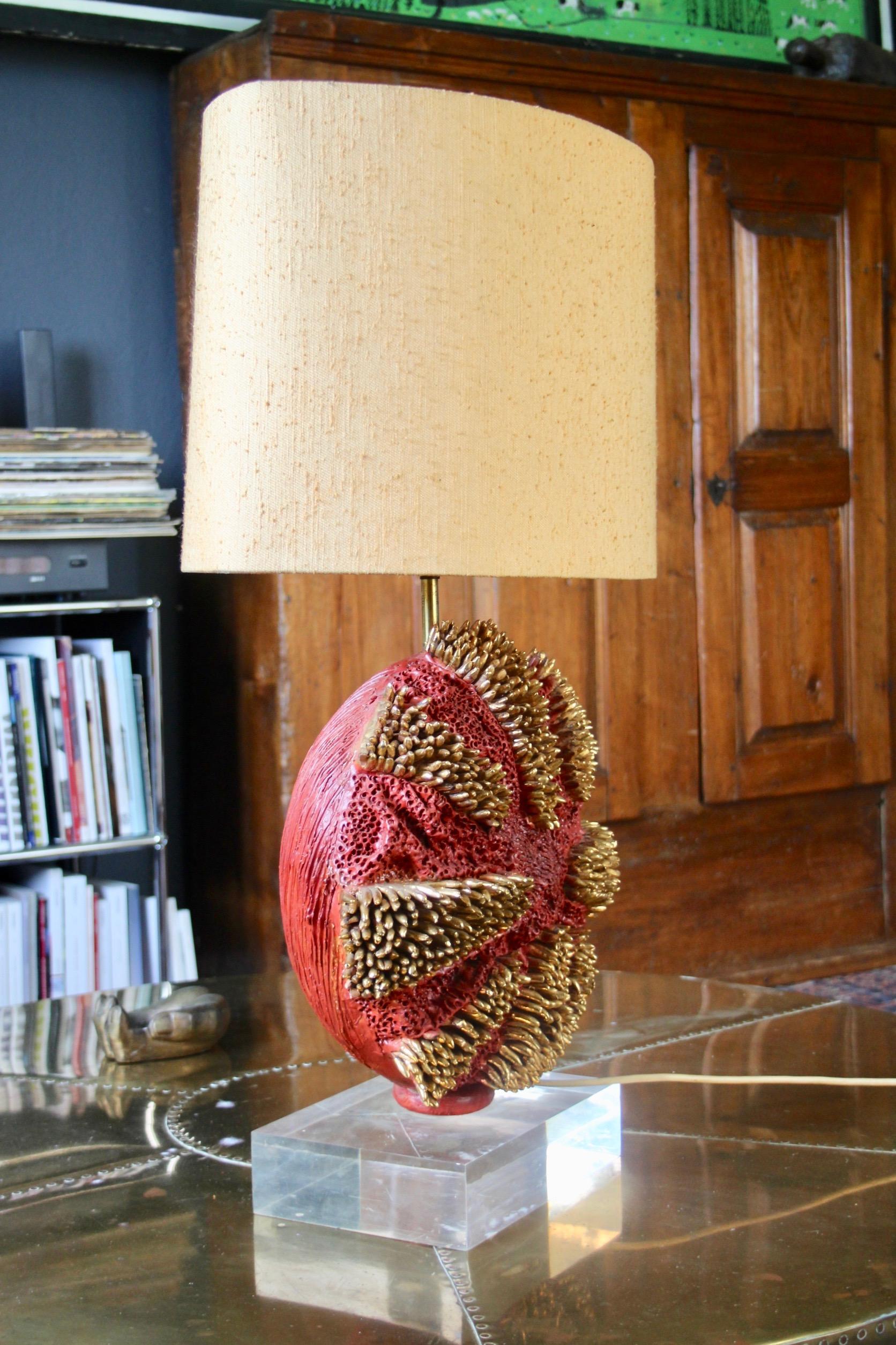 Ceramic coral table lamp For Sale 7