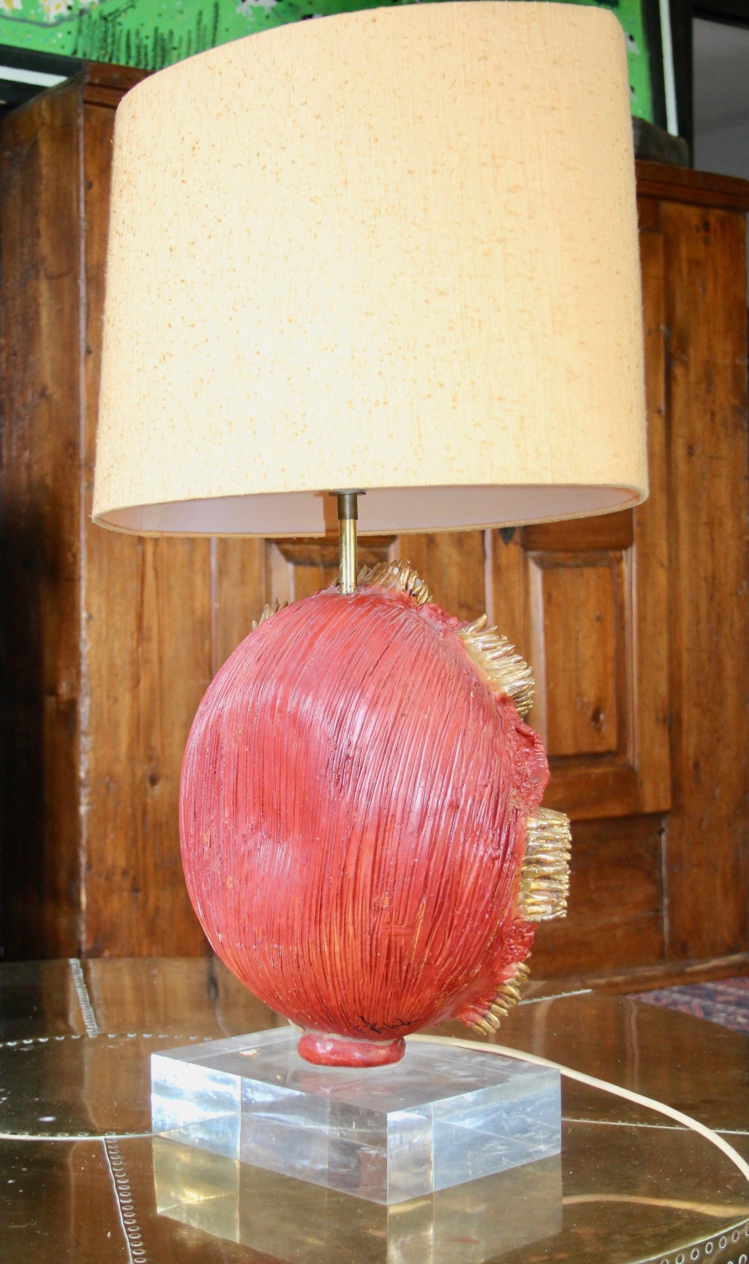 Ceramic coral table lamp For Sale 8