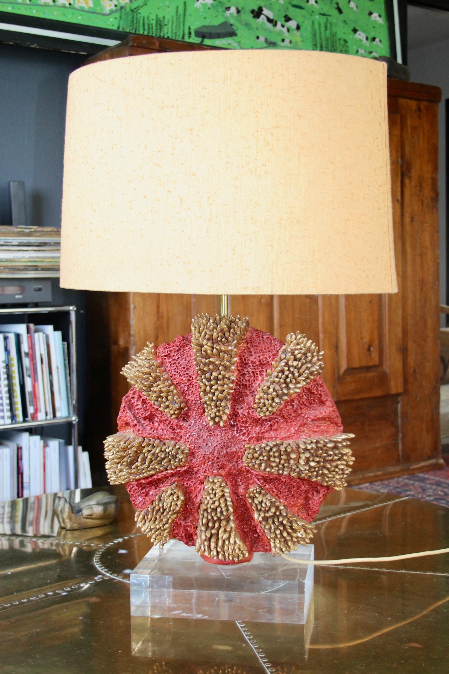Ceramic coral table lamp 