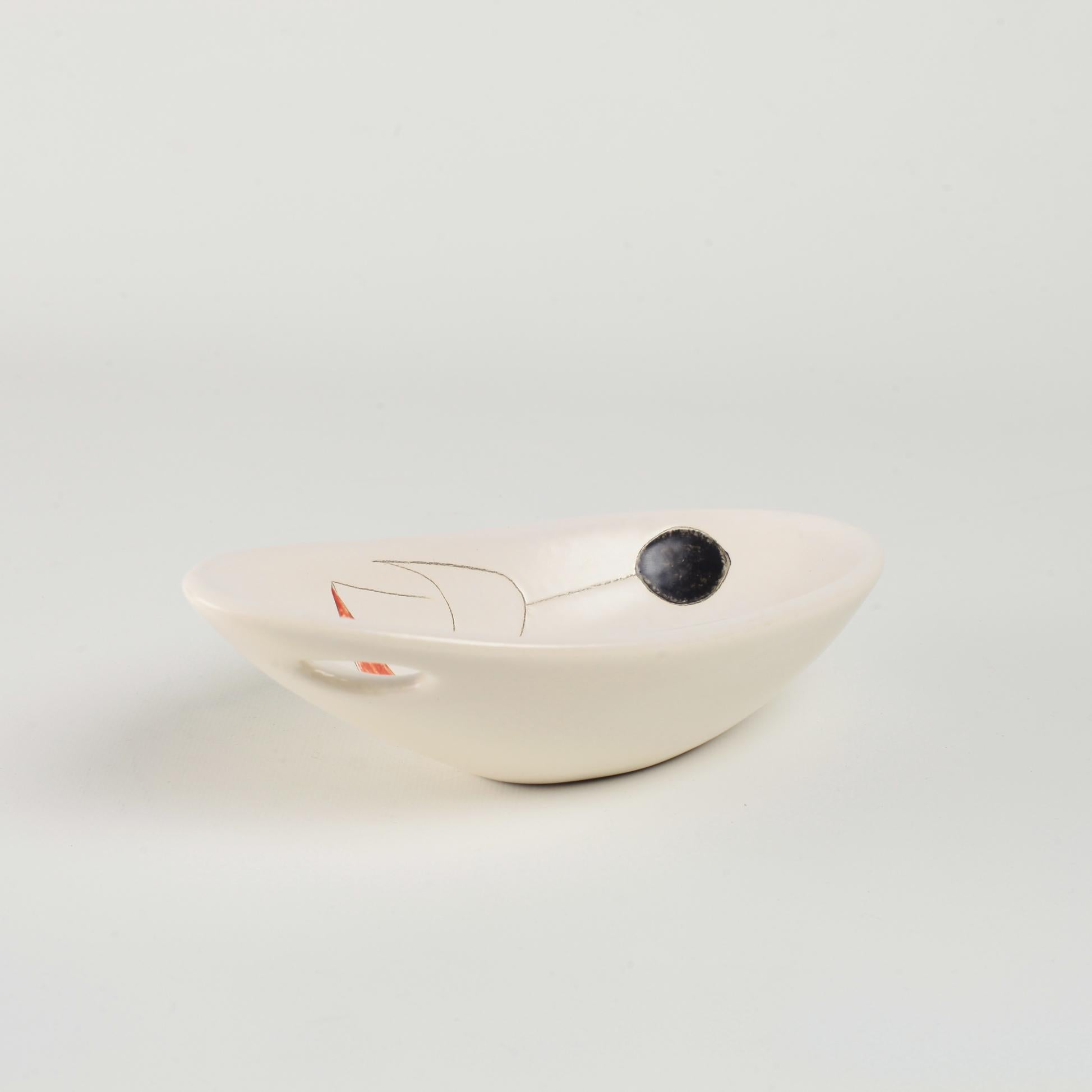 Ceramic Coupe by Peter and Denise Orlando, France, circa 1950 1