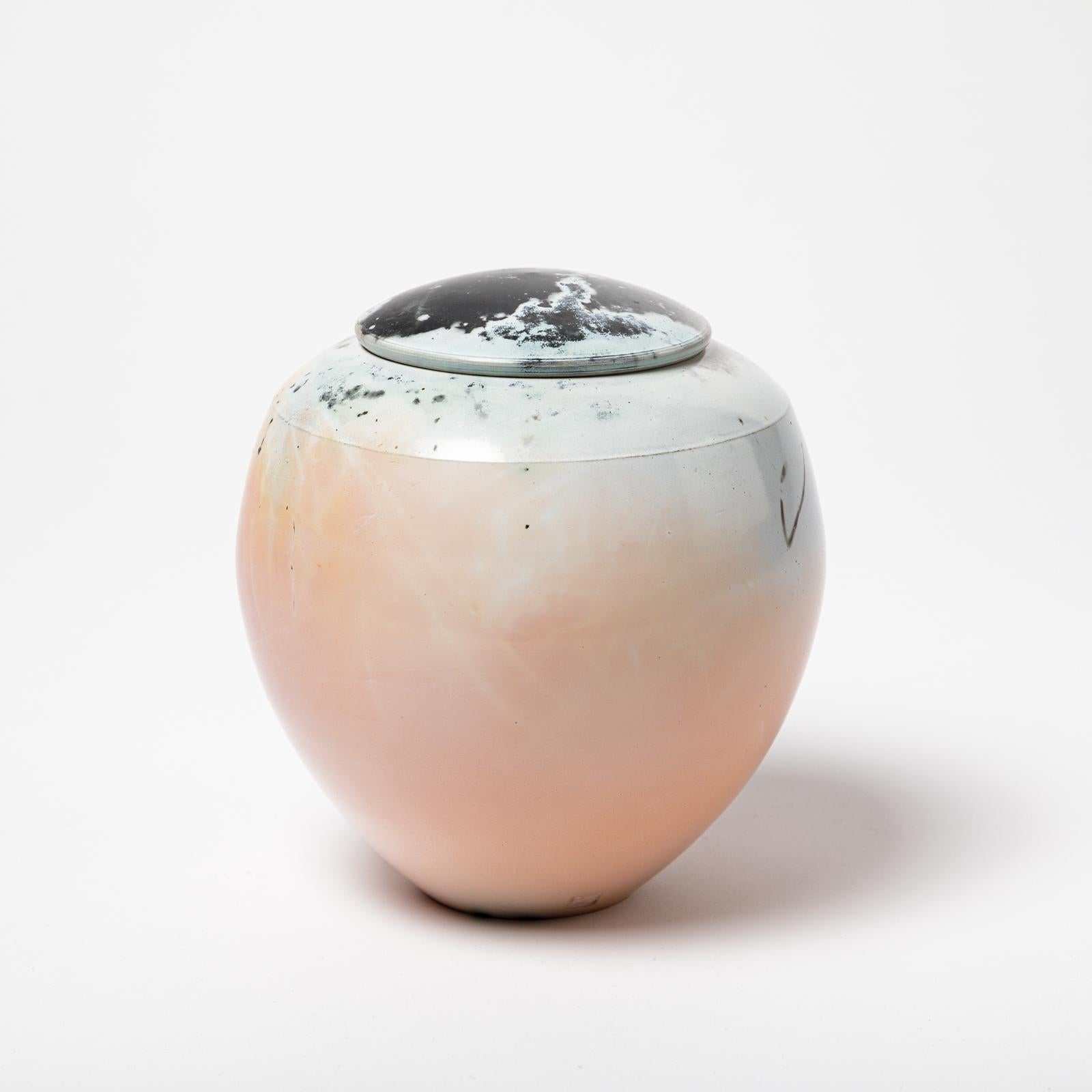 Beaux Arts Ceramic Covered Pot by Alistair Dahnieux, circa 2012 For Sale