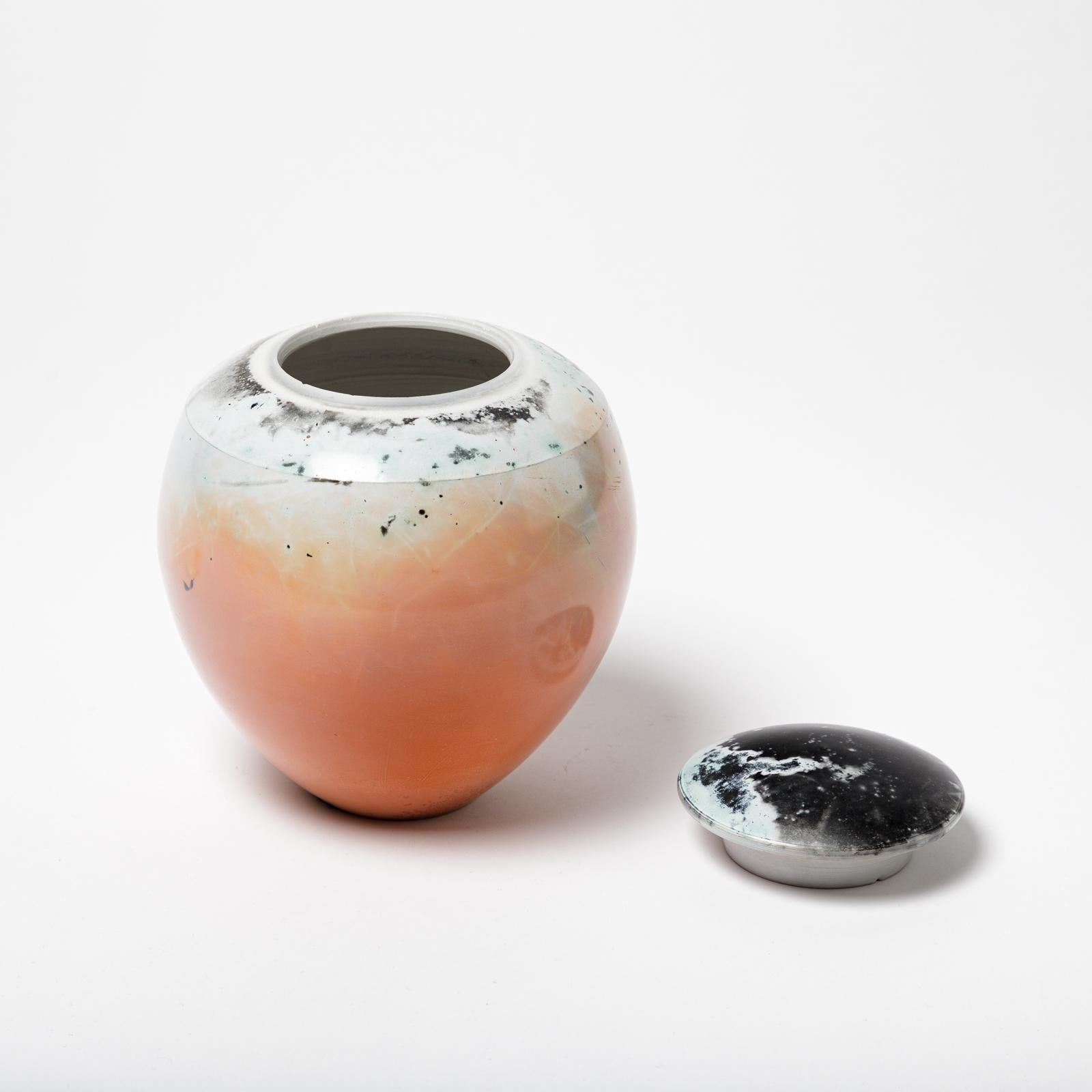 20th Century Ceramic Covered Pot by Alistair Dahnieux, circa 2012 For Sale