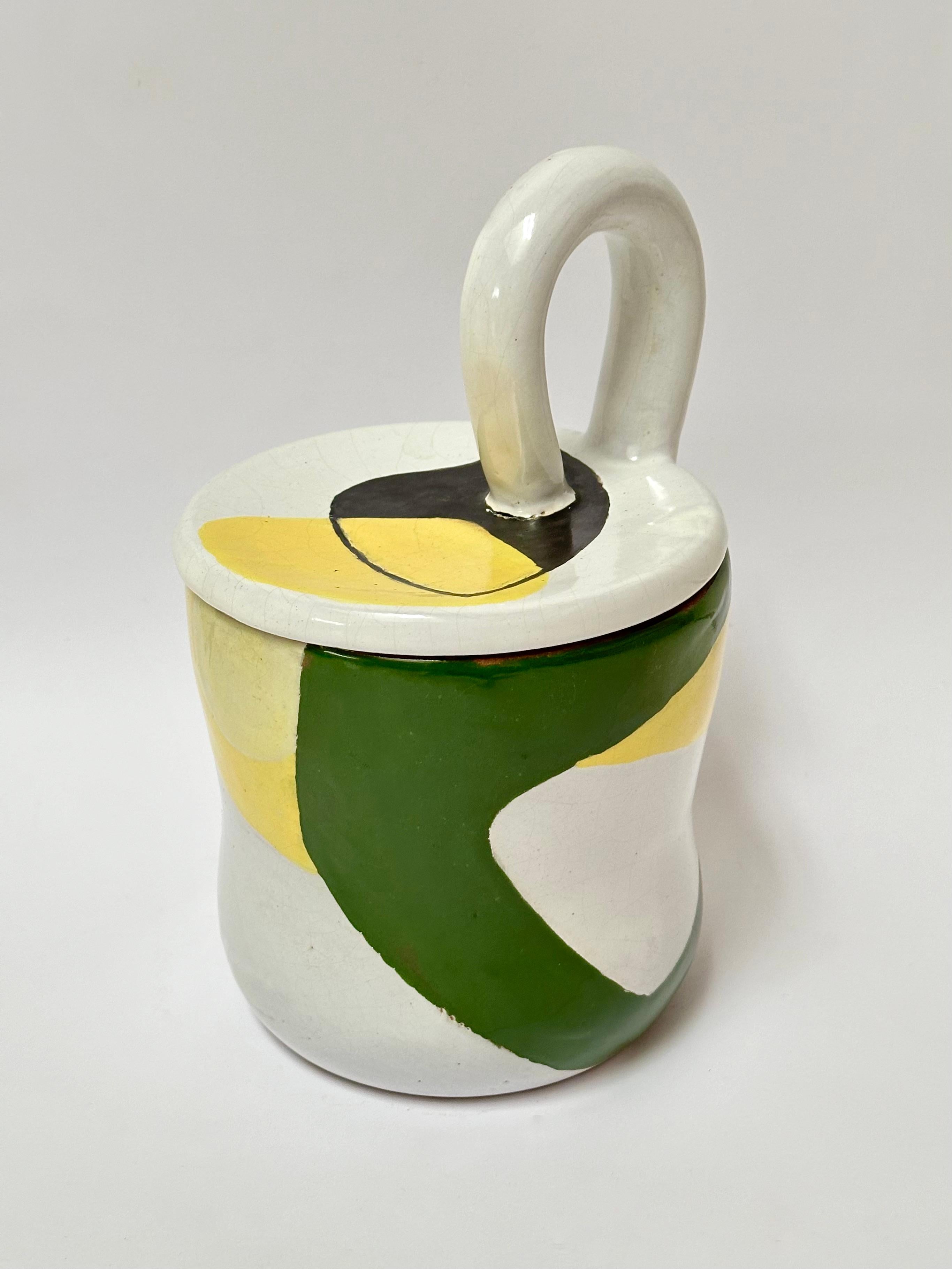Milieu du XXe siècle Pot couvert en céramique, Jean Mégard, Biot 1952 en vente