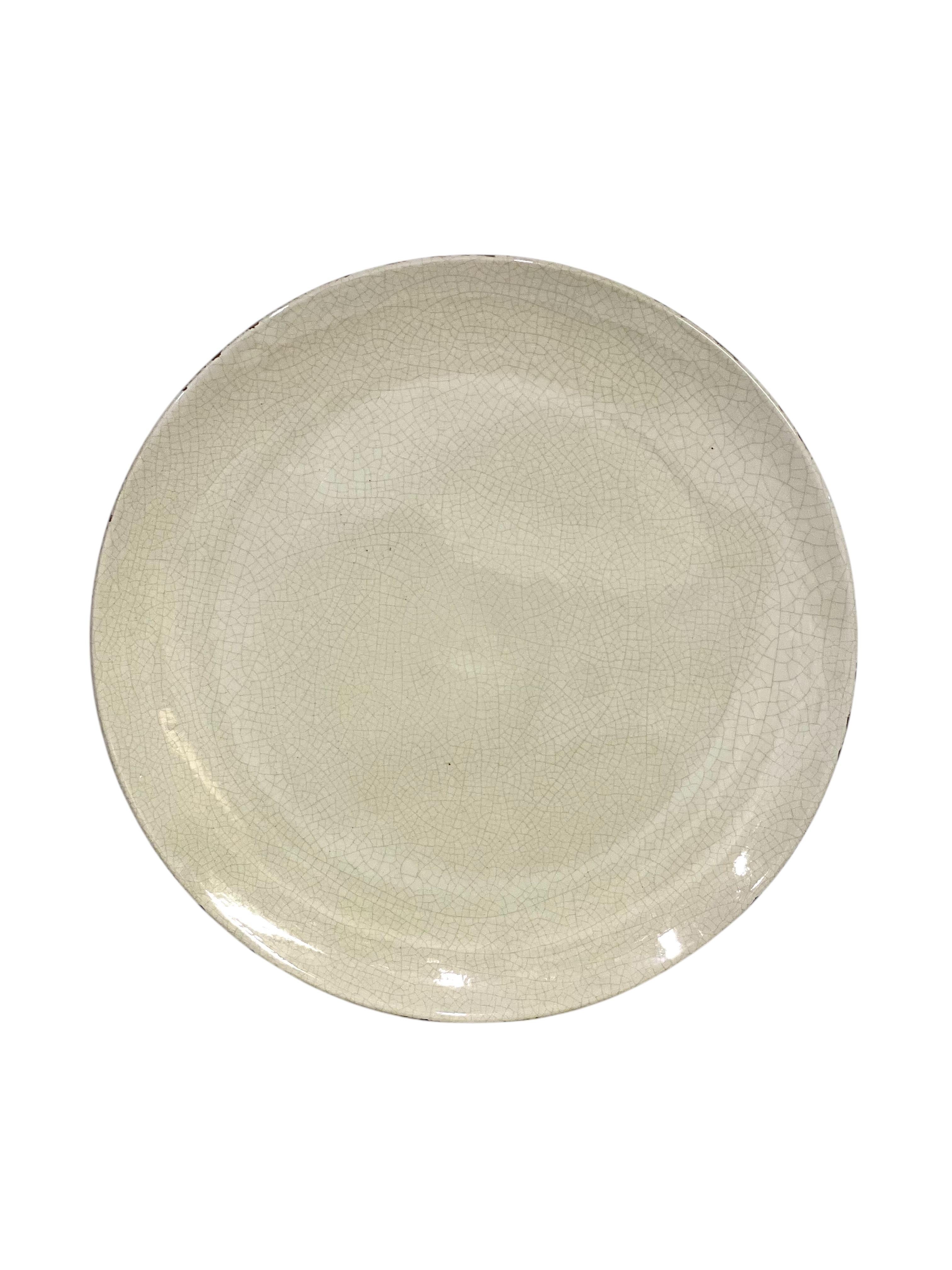 Soupière avec couvercle et assiette en céramique craquelée, 19ème siècle en vente 7