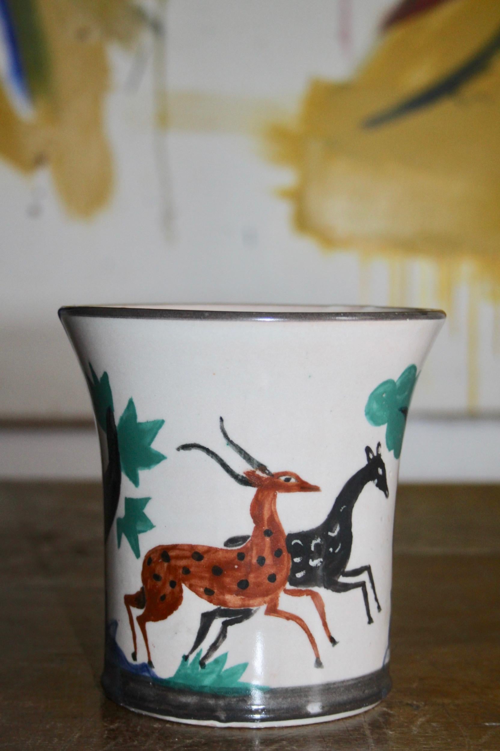 Ceramic cup Art Deco style